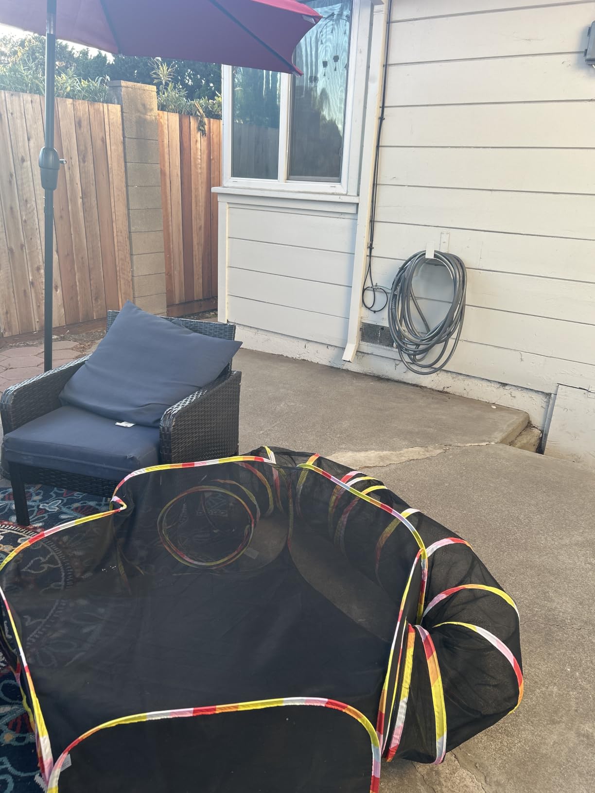 Outdoor Cat Enclosures, Cat Playground Portable Catio Mesh Tent, Outside Circle Playpen Tunnel for Kitty, Rabbit, Puppy and Small Animals customer photo 1