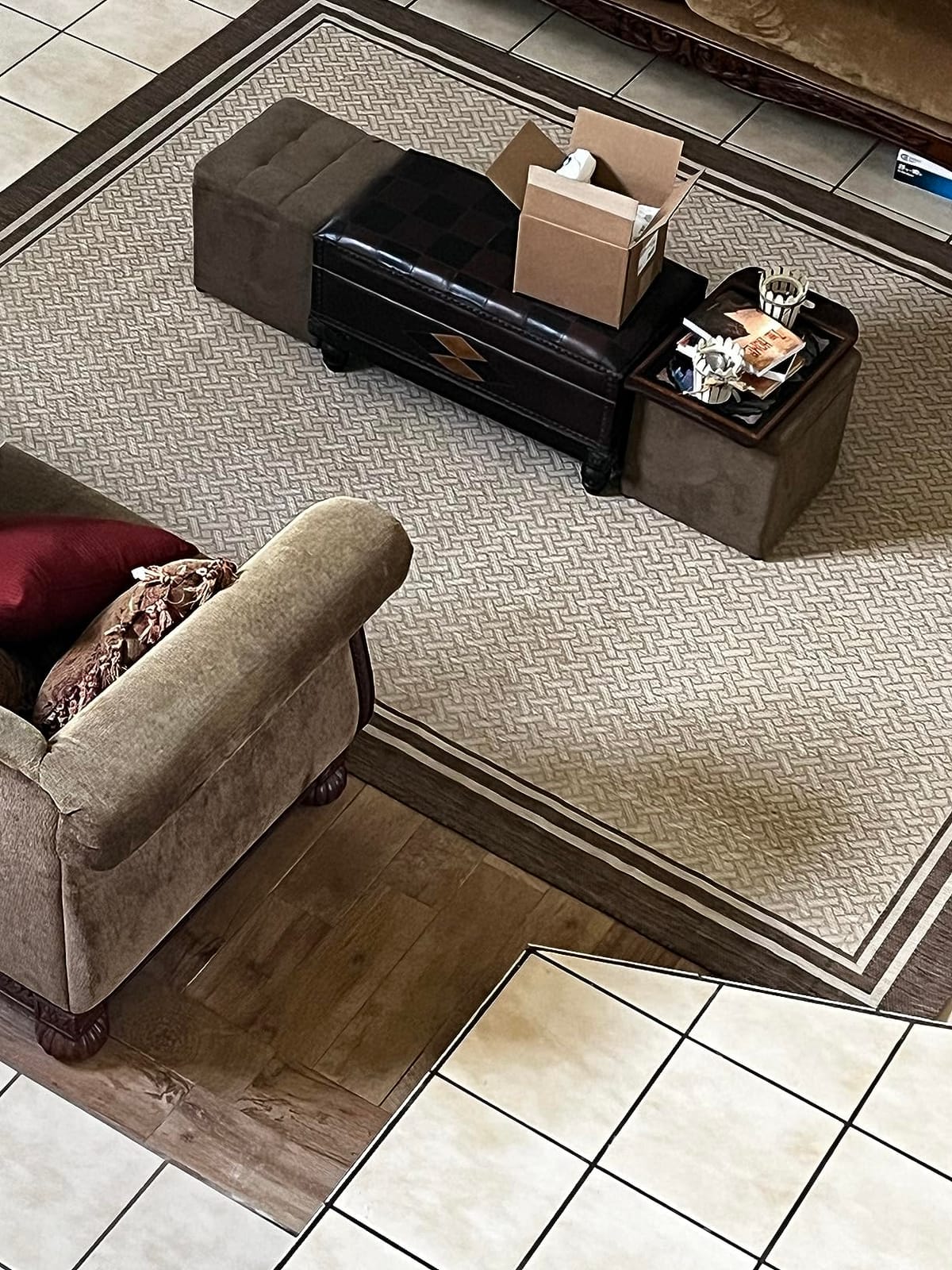 Gertmenian Indoor/Outdoor Flatweave Area Rug - 6x9 Medium, Stain & UV Resistant, Quick-Drying, Ideal for Deck, Patio, Poolside, Mudroom - Klano Striped Chestnut, Black, 28801 customer photo 1
