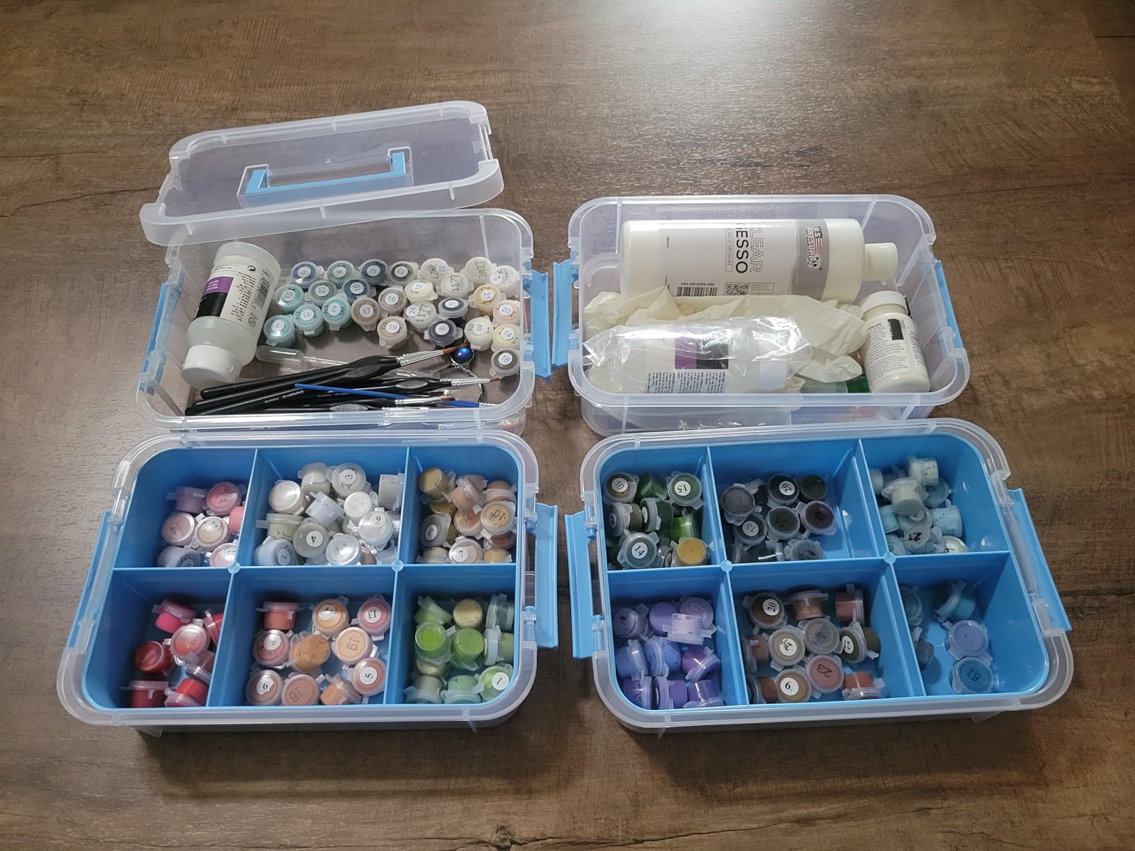 CraftGenes Craft Organizer, 4 Tier Storage Box with Removable Trays, White | 4 Storage Tiers; 2 Removable Trays; Side Latches; Stackable Design; For Beads, Thread, Tools, Crafts and Accessories customer photo 2