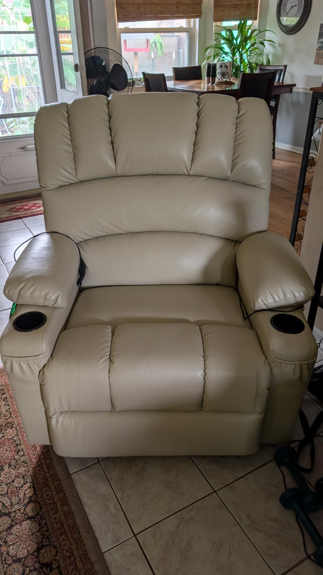 MCombo Oversized Power Lift Recliner Chair for Elderly, Lift Chair with Heat and Massage, Lift Recliner for Big and Tall, Cup Holders, USB &Type C Ports, Faux Leather R7092 (Dark Brown, Oversize) customer photo 1