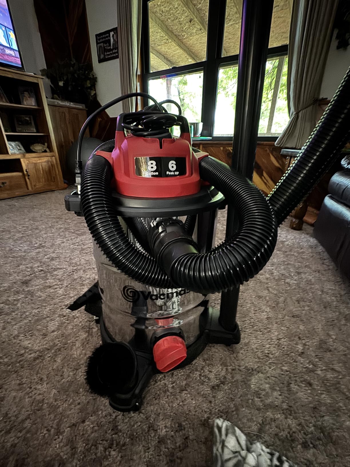 Vacmaster VOC812SF 1101 8-Gallon Premium Stainless Steel Wet/Dry Vacuum, Red Edition, 8 Gal customer photo 1