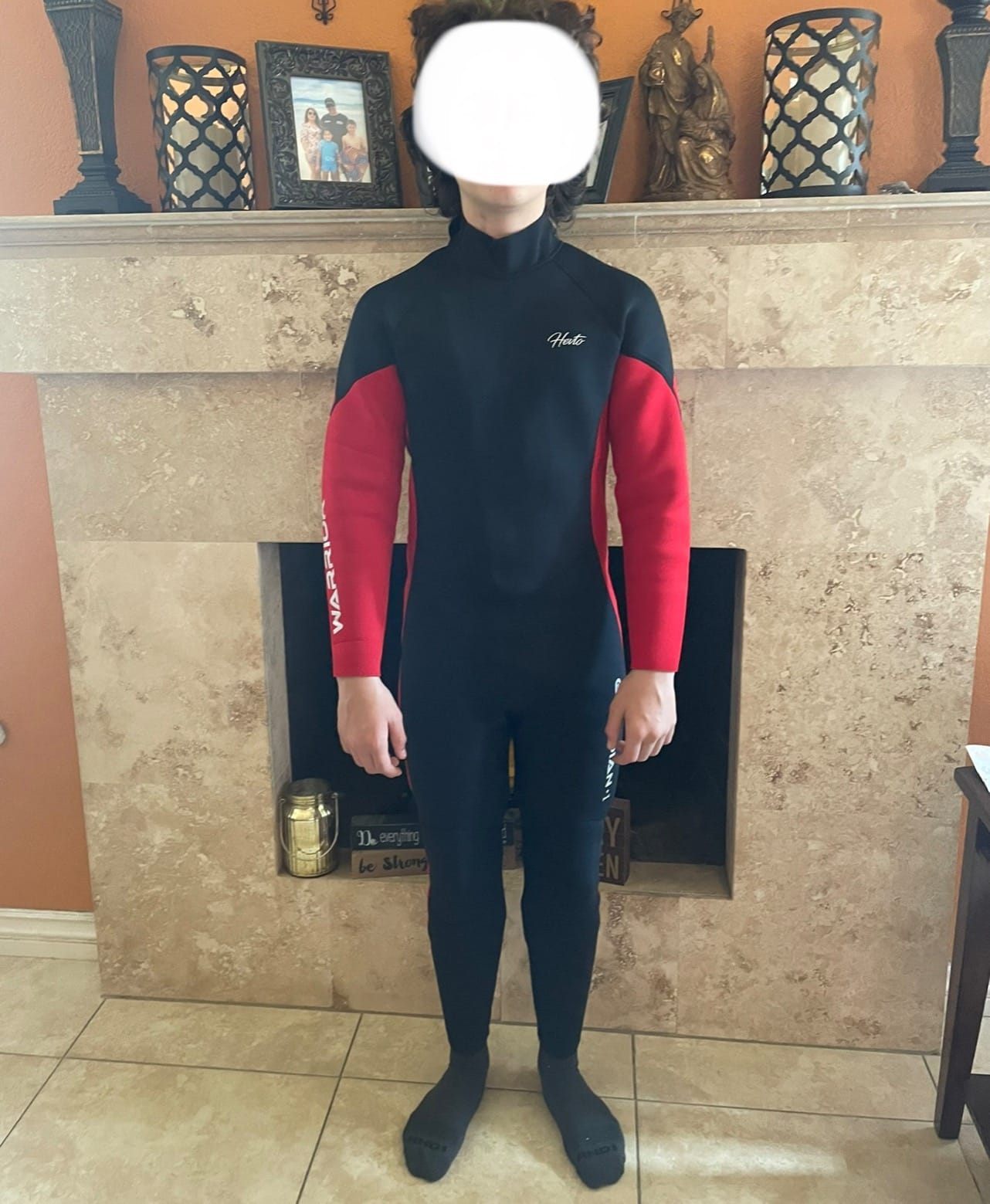 Hevto Men Wetsuit 5/4/3/2mm Neoprene Full Wet Suit in Cold Water for Scuba Diving Surfing Swimming for Water Sports customer photo 1