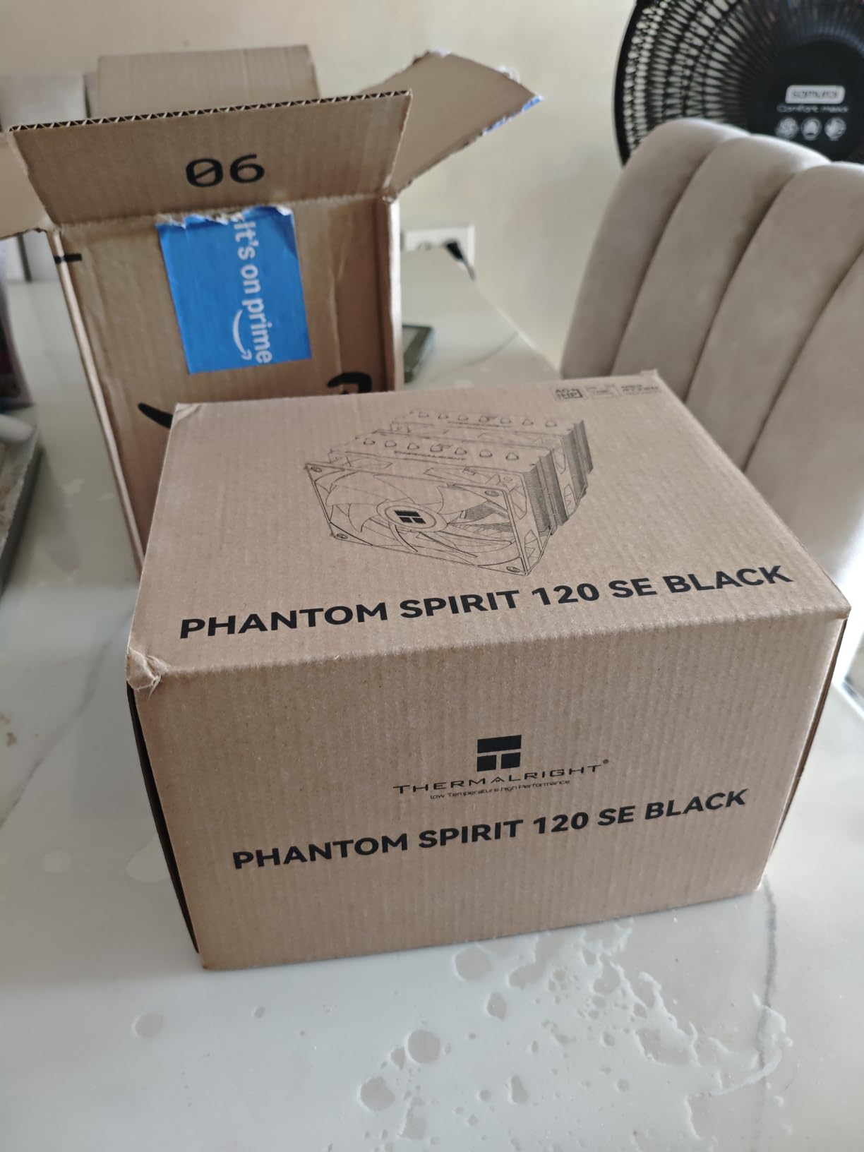 Thermalright Phantom Spirit 120 SE Black CPU Cooler,Dual TL-C12B V2 PWM Fans and Double Towers, 7 Heat Pipes Heatsink Cooler,for AM4/AM5&Intel LGA1851/1700/115X/1200, Computer CPU Cooling,Black customer photo 1