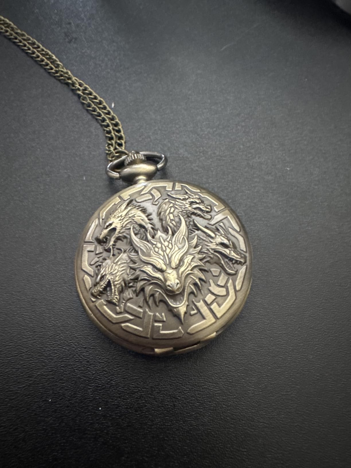 D&D Dice Set, 7PCS Mini Dice with Pocket Watch Case (Dragon, Bronze) - Metal Dice customer photo 1
