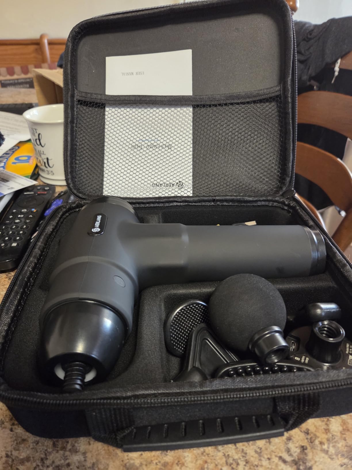 Massage Gun with Heat Massager Deep Tissue Muscle Massager Gifts for Men | Back Massager for Athletes for Pain Relief Percussion Handheld Massage Gun Birthday Gifts for Him 7Heads&Silent Carrying case customer photo 1