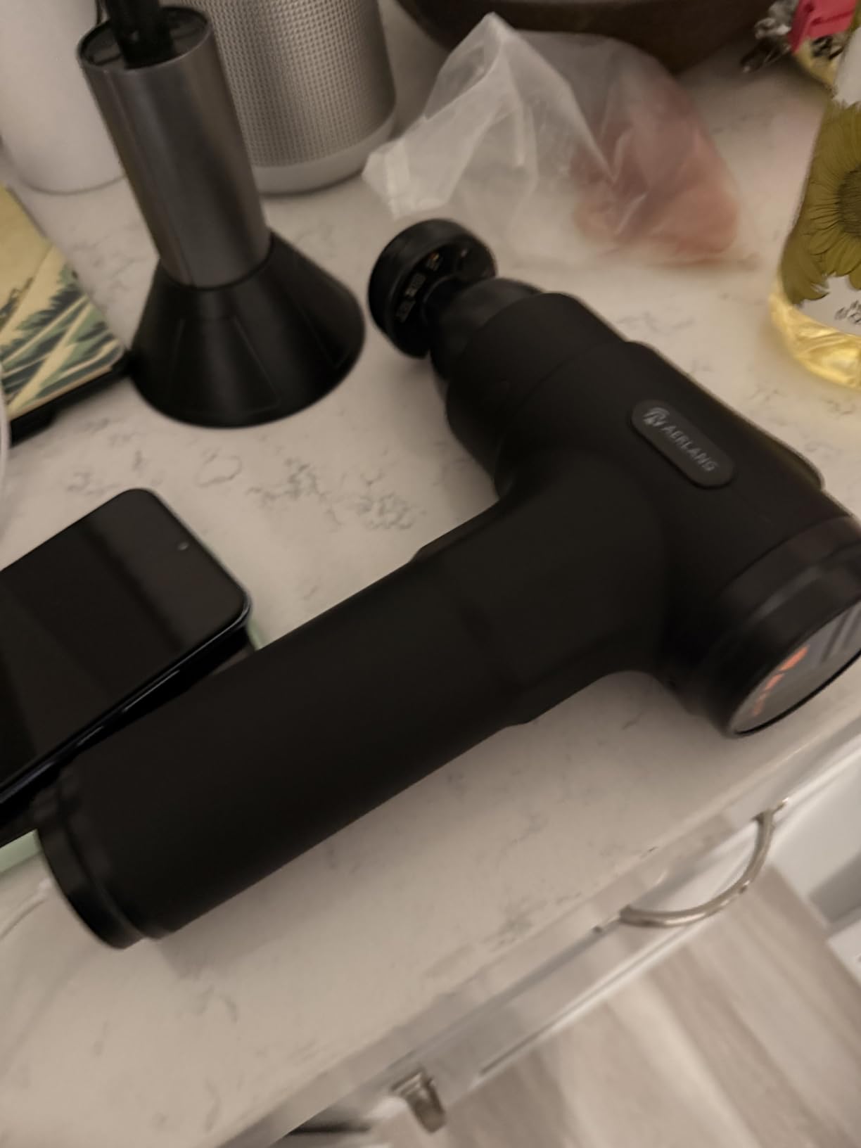 Massage Gun with Heat Massager Deep Tissue Muscle Massager Gifts for Men | Back Massager for Athletes for Pain Relief Percussion Handheld Massage Gun Birthday Gifts for Him 7Heads&Silent Carrying case customer photo 2