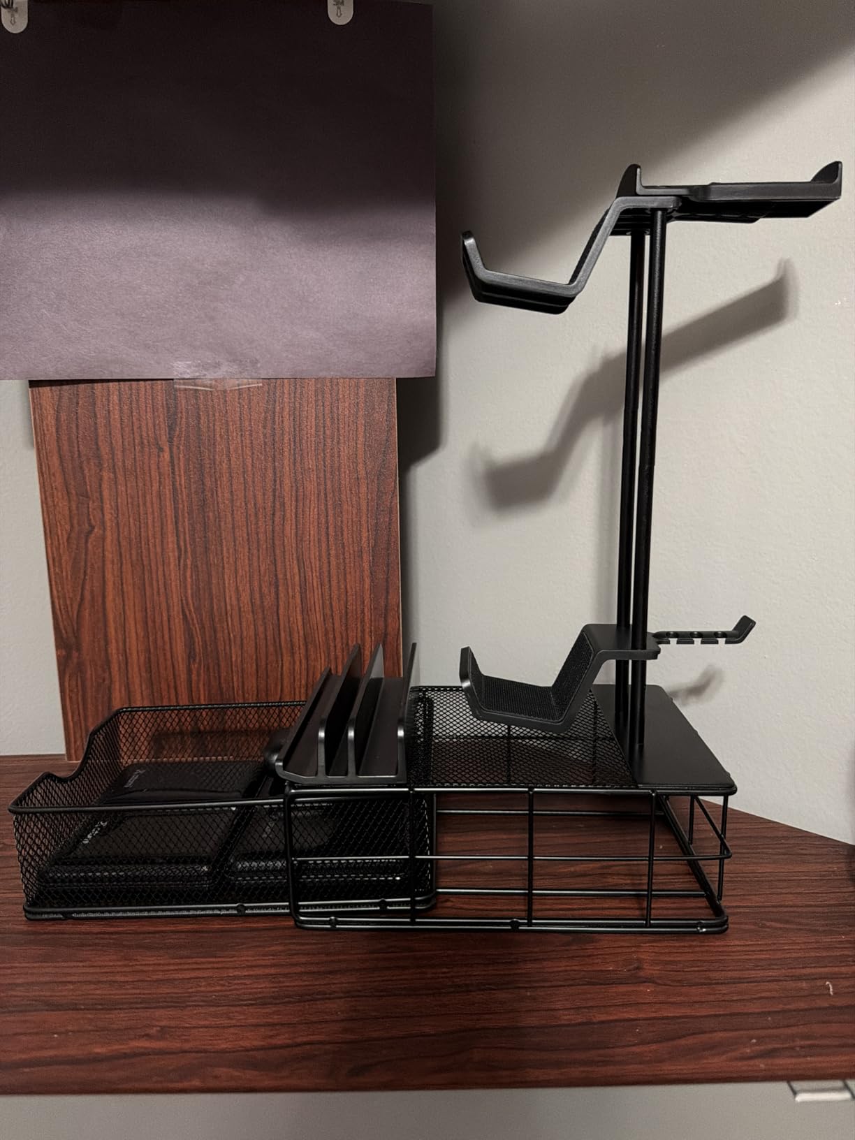 KDD Headphone Stand with Drawer - Headset & Controller Holder for Desk - Aluminum Supporting Bar Earphone Stand with Cable Organizer - Universal Gaming PC Accessories Storage customer photo 1