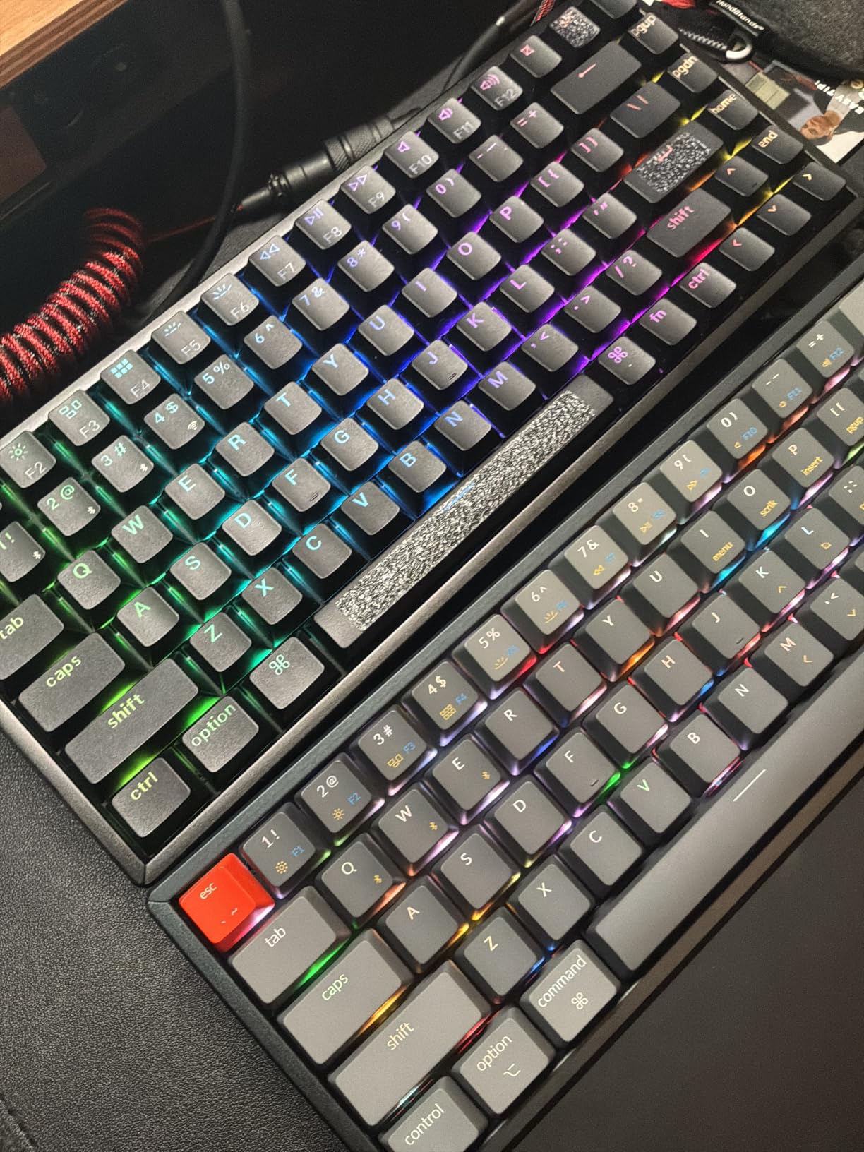 Keychron K2 HE Rapid Trigger Wireless Magnetic Custom Keyboard | Hall Effect Gateron Double-Rail Magnetic Switch, QMK 2.4 GHz Bluetooth 5.2 RGB Compatible with Mac Windows Linux - Aluminum customer photo 1