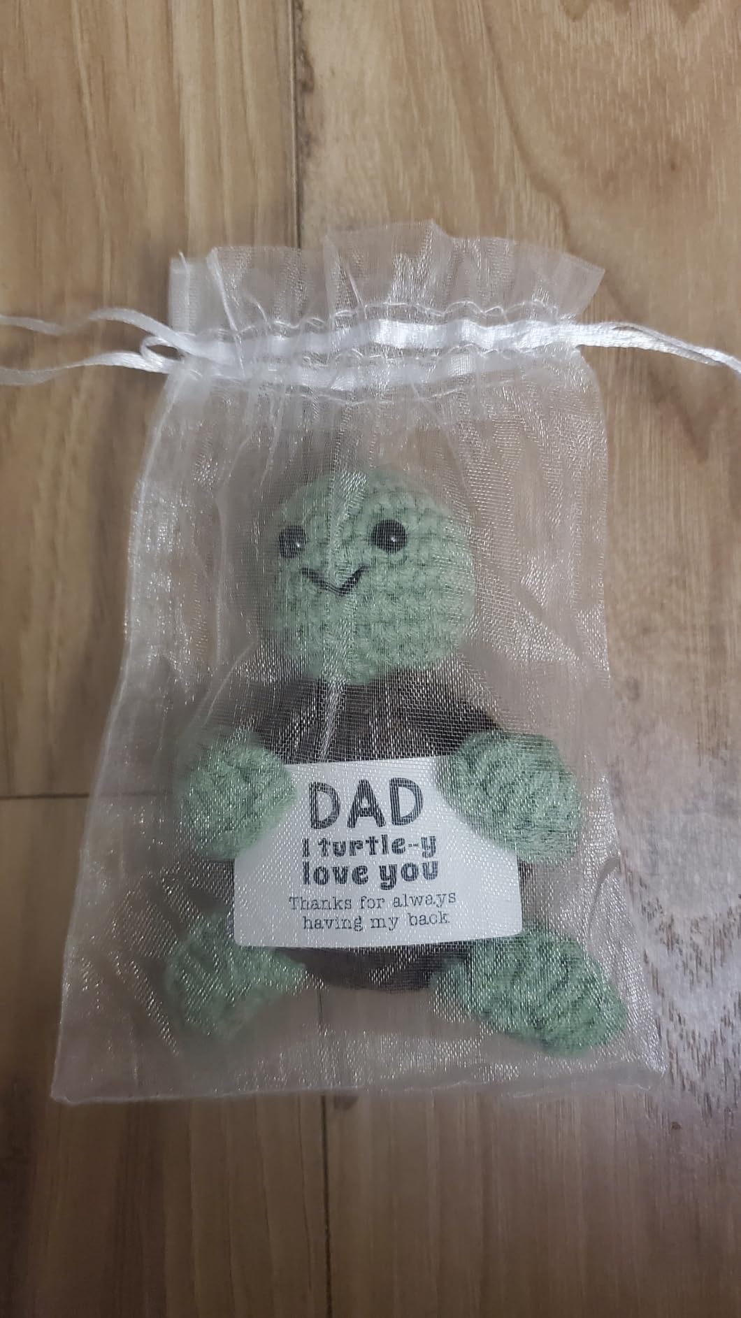 4THFARMES Mini Funny Turtle Brother Gifts from Sister - Handmade Emotional Positive Crochet Turtle customer photo 2