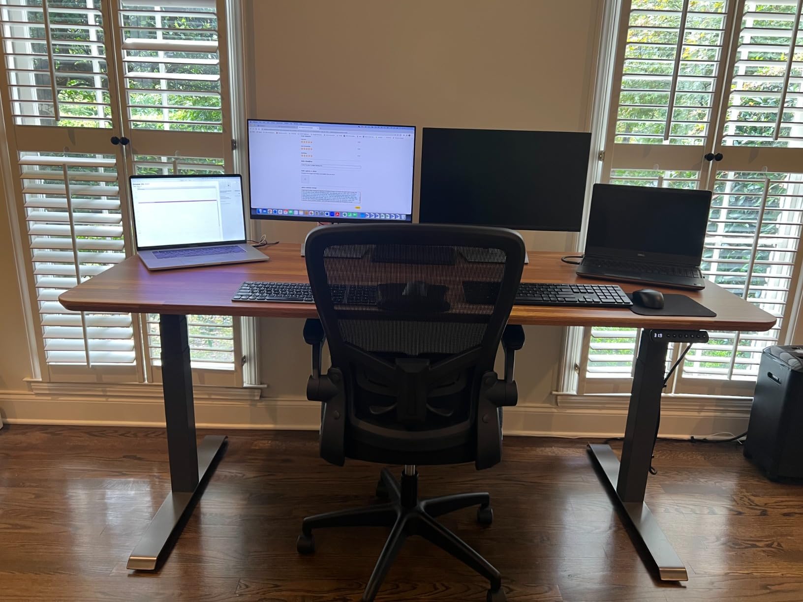 Vari Classic Electric Standing Desk - 72x30 - Walnut/Slate customer photo 2