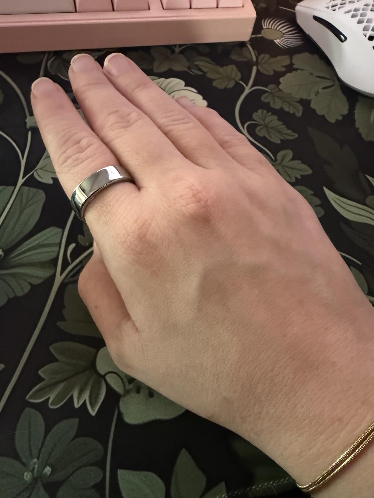 Gen 2 Smart Ring - Sleep Apnea Monitoring (Silver, Size 10) | No APP Subscription, 12-Day Battery Life, Stress/Heart Rate/Women's Health Tracker, Android & iOS Compatible customer photo 1