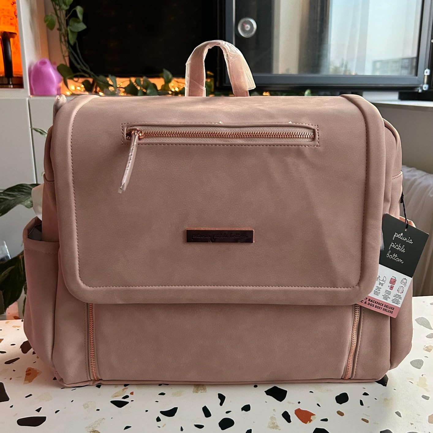Petunia Pickle Bottom Boxy Backpack Deluxe, Diaper Bag for Parents, Stylish Baby Bag, Spacious Backpack, On-The-Go Moms, Cedar customer photo 2