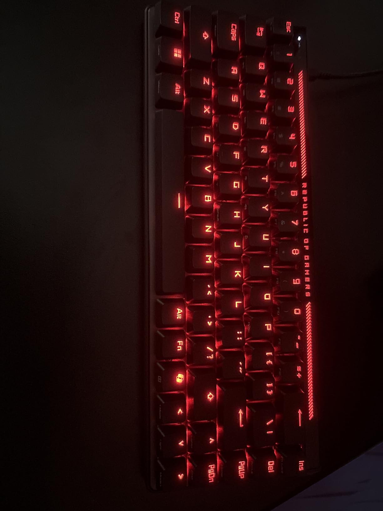 ASUS ROG Falchion Ace HFX Hall Effect Gaming Keyboard - 65% TKL, Dual USB-C, Magnetic Switches, Rapid Trigger, Speed Tap, 8000 Hz Polling, Touch Panel, Portable, Protective Cover, PBT Keycaps - Black customer photo 2