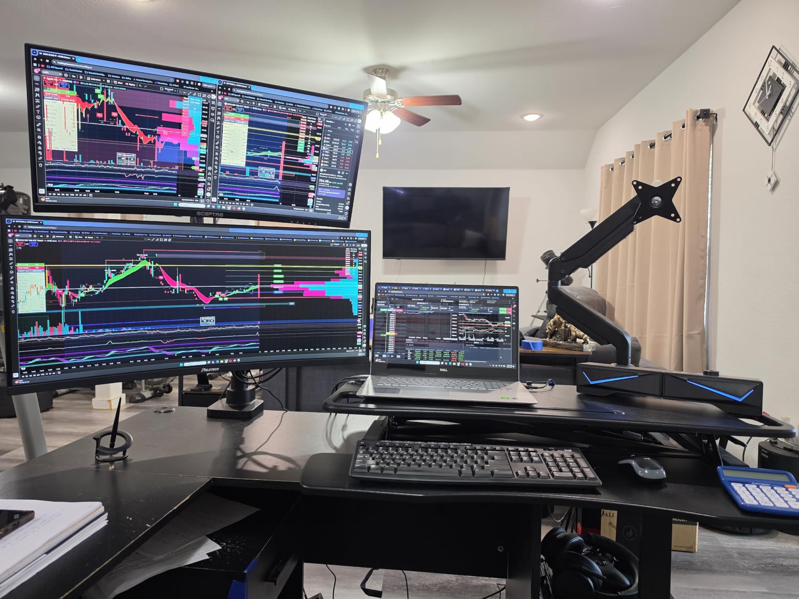 WALI Adjustable Dual Monitor Arm for 13-32 inch Screens, 22 lbs per Arm, Dual Monitor Stand for Desk, Full Motion with Tilt, Swivel, Rotation, C-Clamp & Grommet Base, VESA 75/100mm (GSMP002N), Black customer photo 1