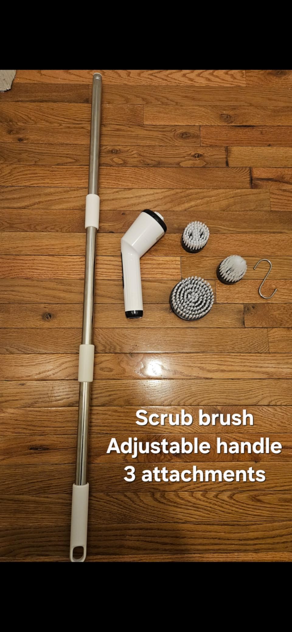 Electric Spin Scrubber for Cleaning Bathroom, Shower Scrubber Cordless Cleaning Brush with IPX7 Waterproof & 2 Speed, 3 Flat Brush Heads, Bathroom Cleaning Supplies for Shower Tub Kitchen Tile Toilet customer photo 2