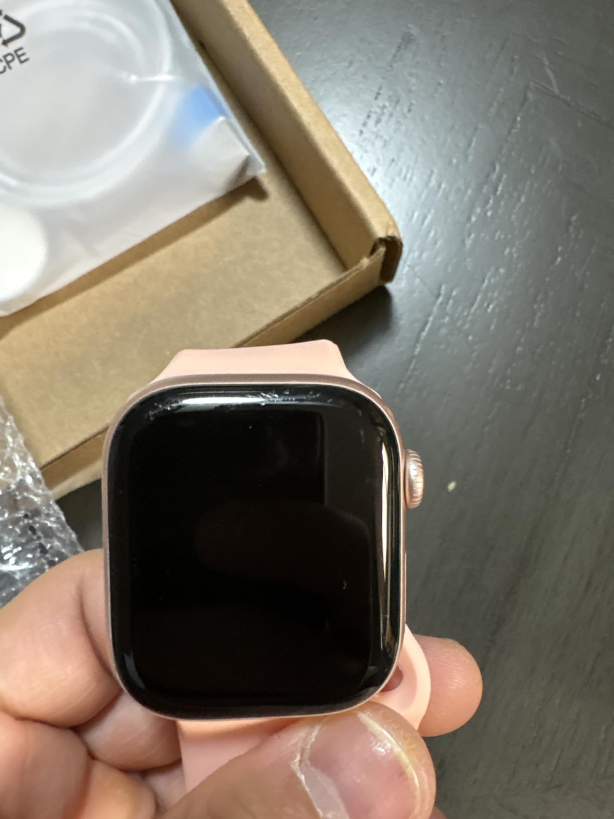 Apple Watch Series 10 [GPS, 42mm] - Rose Gold Aluminum Case with Light Blush Sport Band, S/M (Renewed) customer photo 2