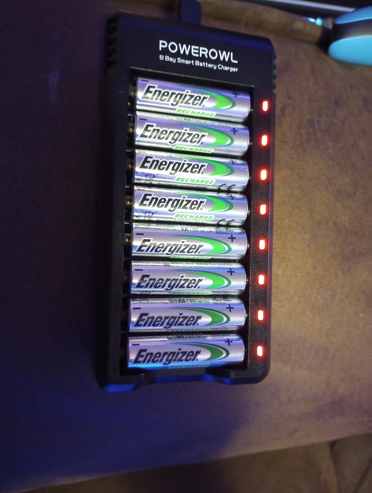 POWEROWL 8 Bay AA AAA Battery Charger 2 Pack, USB High-Speed Charging, Independent Slot, for Ni-MH Ni-CD Rechargeable Batteries customer photo 2