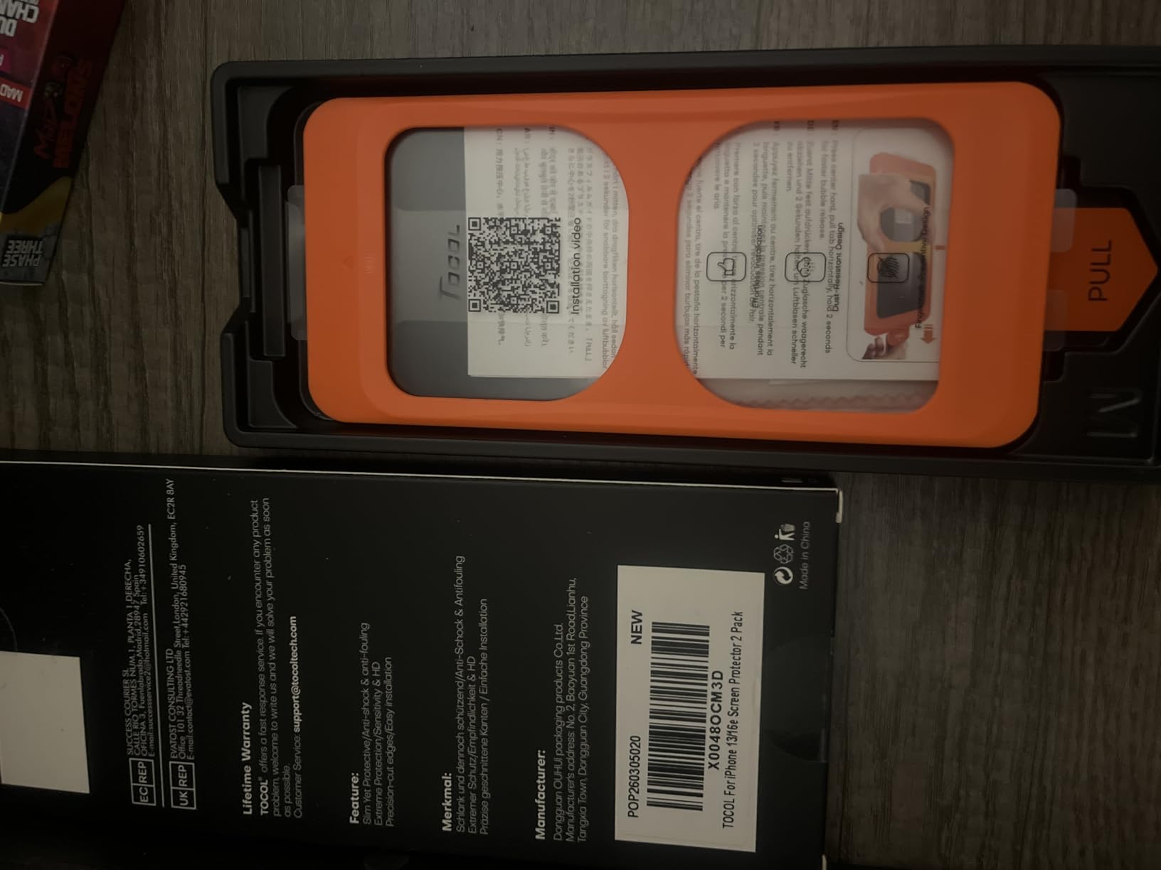 TOCOL for iPhone 16 Pro Max Screen Protector, Clear | Easy Installation Bubble-Free, 9H+ Tempered Glass, 8FT Military Grade Shatterproof, Anti-Scratch, Case Friendly HD 2 Pack customer photo 1