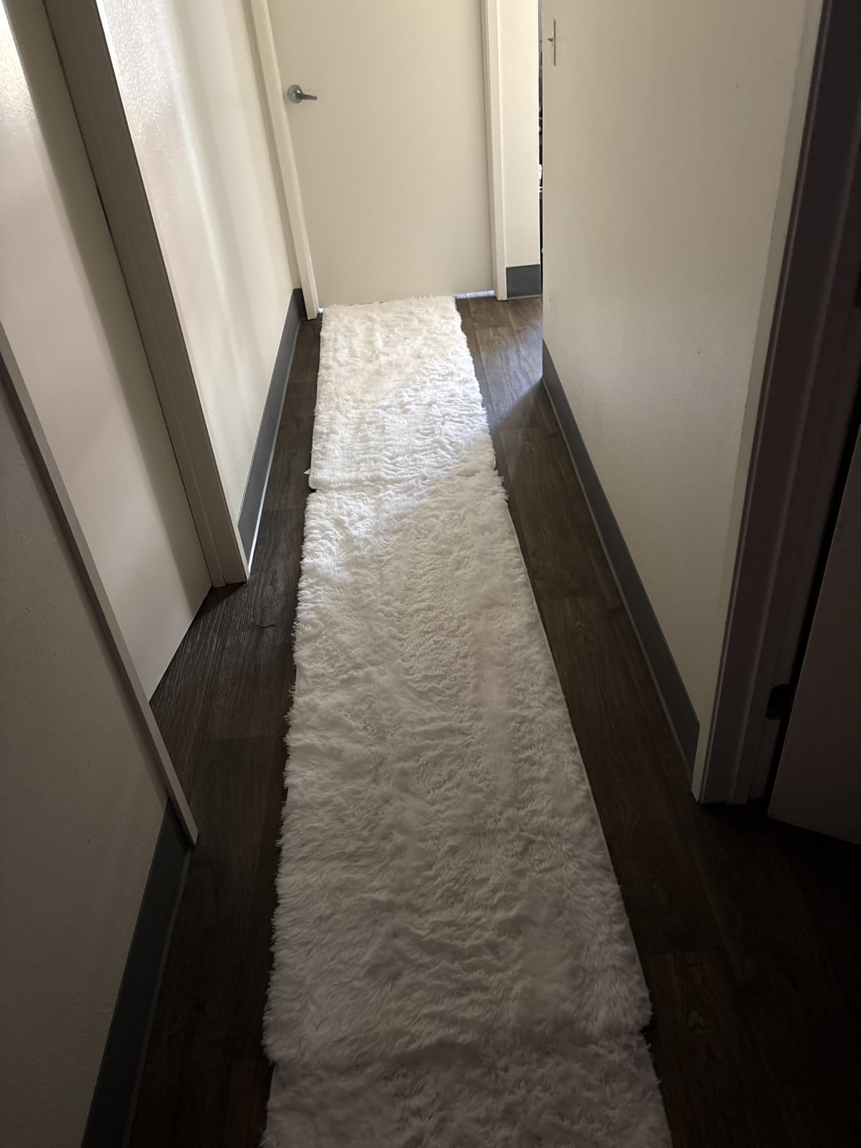 6x9 Area Rugs for Living Room Bedroom, Fluffy Grey and White Geometric Rug | Soft Thick Indoor Shaggy Plush Non-Slip Floor Carpet for Home Theater Office Decor customer photo 1