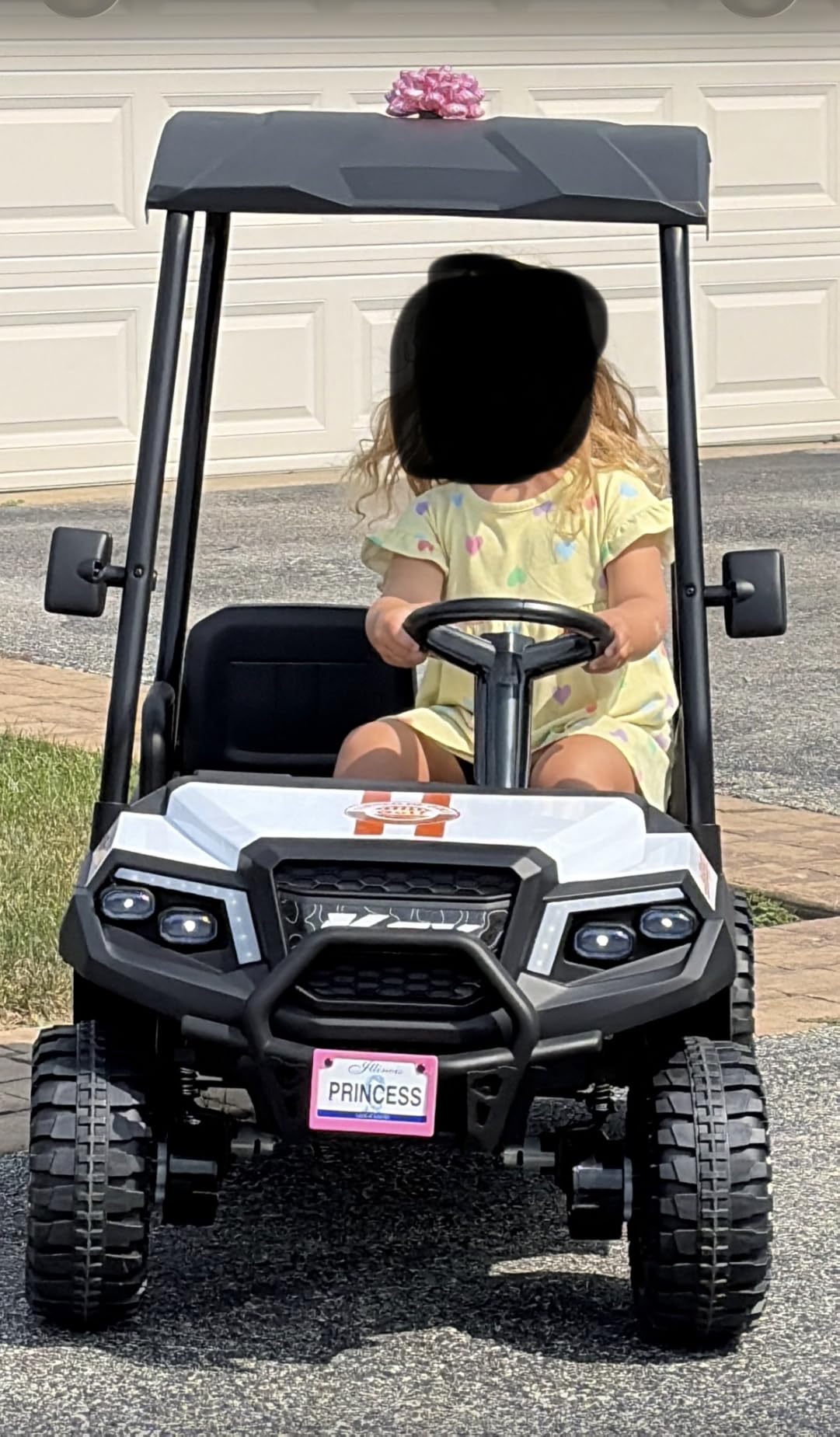LIGIANT 24V Ride on Car for Big Kids, 4-Seaters Kids Golf Cart - Max. Cap: 264 Lbs (4 Kids), 4WD Kid's Car w/Remote Control, Detachable Awning, Spring Suspension, Music/Story/Power Display customer photo 2