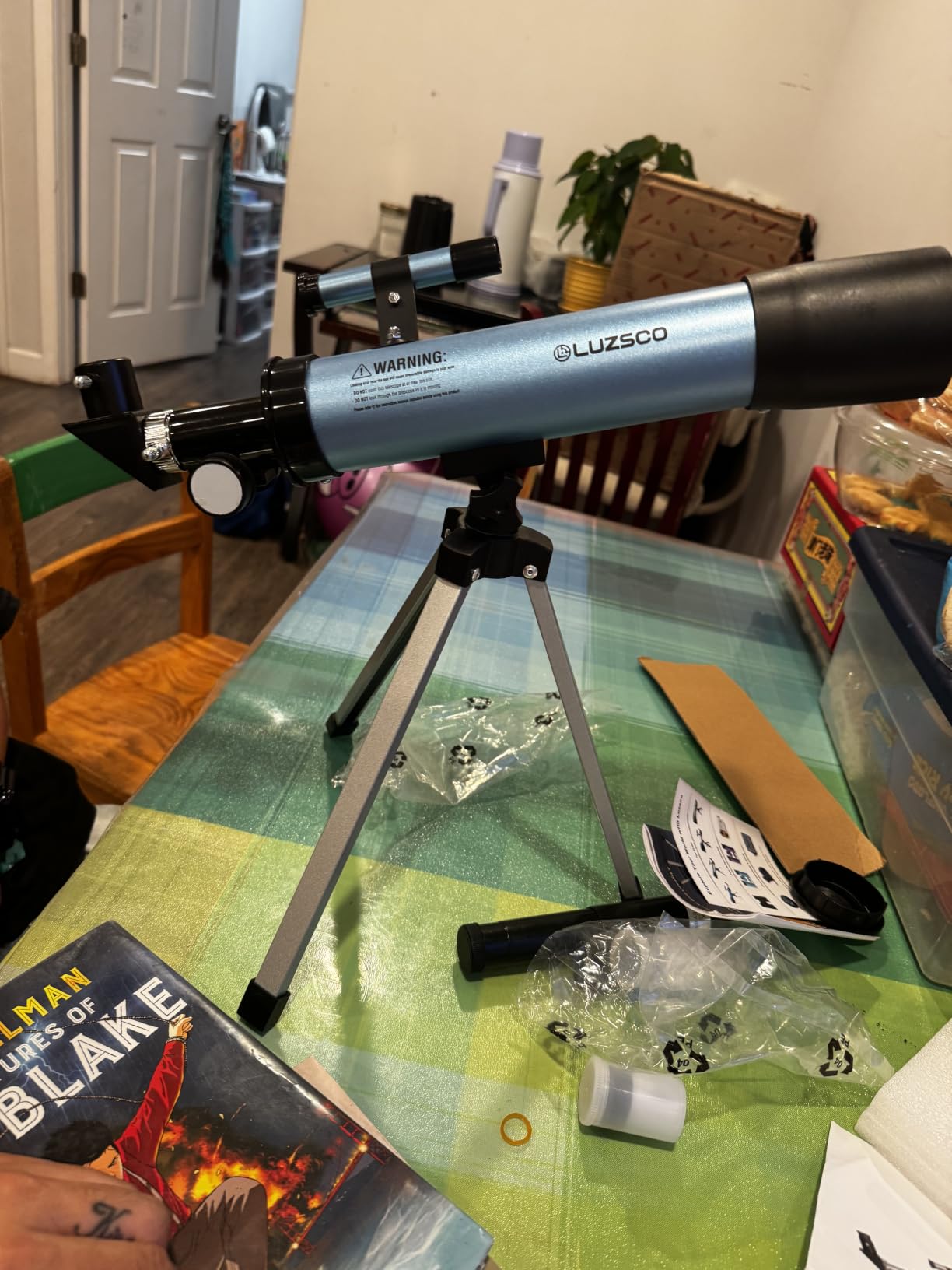 Telescope for Kids, 50mm 100x Beginner Telescope with Tripod | 2 Eyepieces, Finder Scope, Portable Design, STEM Astronomy Learning, Educational Gift for Boys & Girls Ages 6-12 customer photo 2