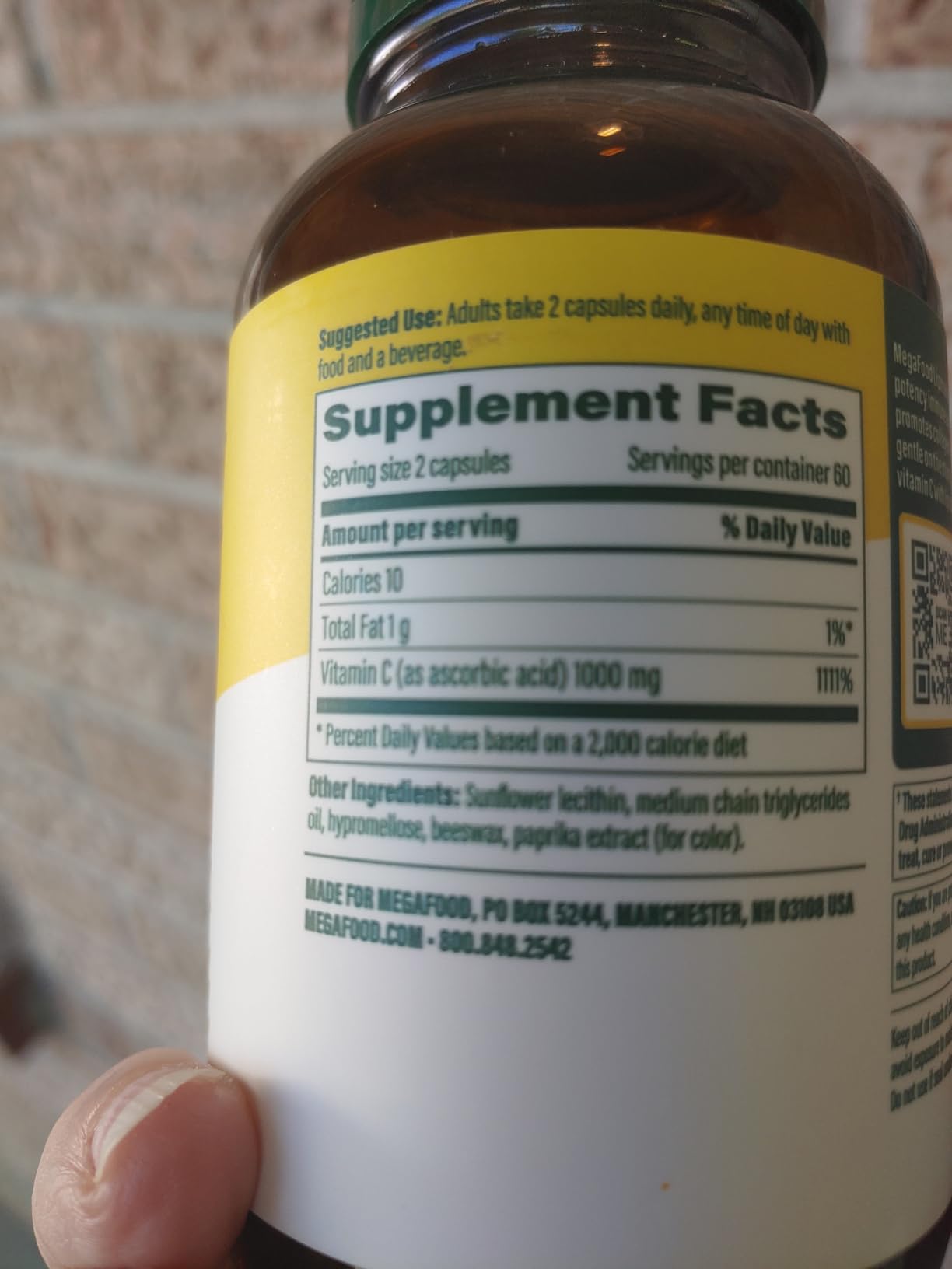 MegaFood Liposomal Vitamin C, Antioxidant & Immune Support, 120 Capsules | Vitamin C 1000mg Per Serving, Gentle on Stomach, Collagen Production, Skin Health & Immune Support Supplement, 60 Servings customer photo 1