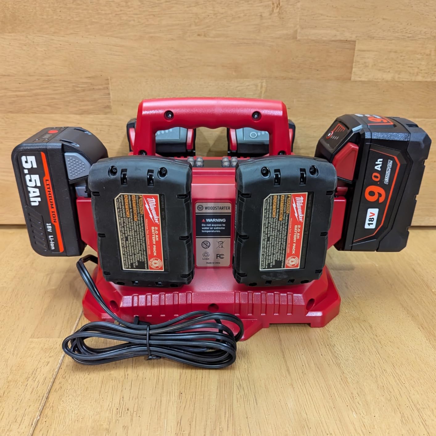 6-Port Rapid 18V Battery Charger Station, Replacement for Milwaukee 48-59-1806 Batteries Charger, Multi-Port Fast Charging for Milwaukee M18 Batteries, Simultaneously Charges 6 Batteries customer photo 1