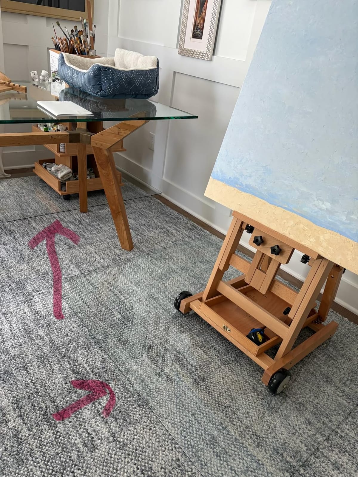 Koonmi Tempered Glass Chair Mat 46