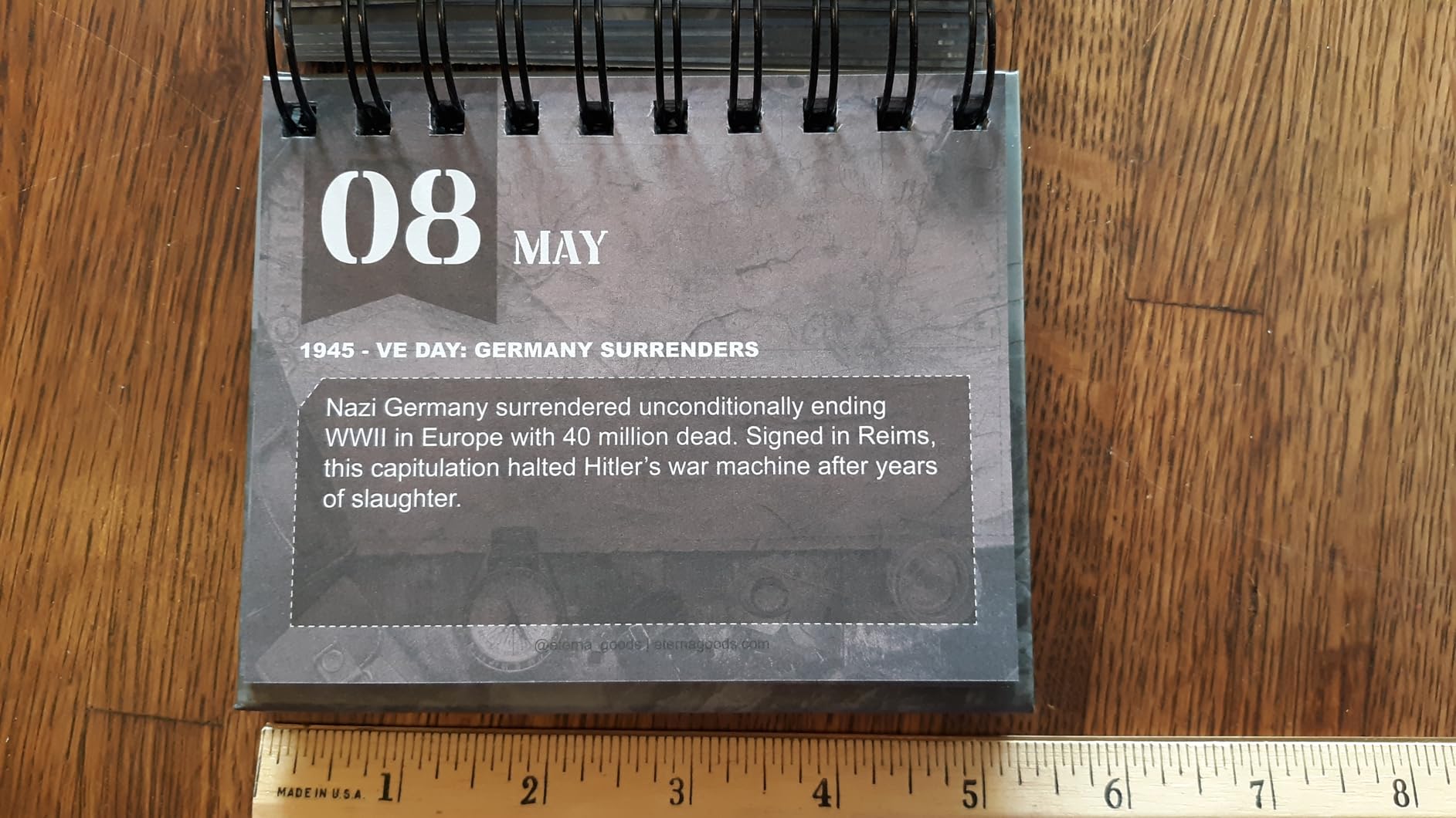 Today in History Perpetual Calendar | Daily World History Facts Desktop Calendar, This Day In Amazing History Trivia Facts & Achievements | History Buff Gift Page A Day Box Calendar with Historical Info For Every Day of The Year customer photo 1