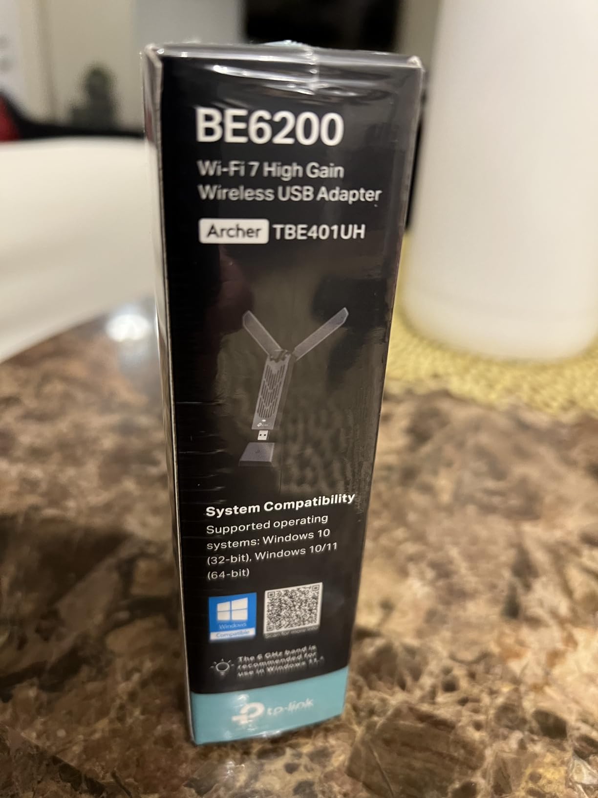 TP-Link BE6200 Tri-Band Wi-Fi 7 Wireless USB 3.0 Adapter Archer TBE401UH | WiFi Adapter for Desktop PC | Supports Windows 11,10 | 2 x High Gain Antennas | 6GHz, 4K-QAM, 160MHz, WPA3 | Secure by Design customer photo 2