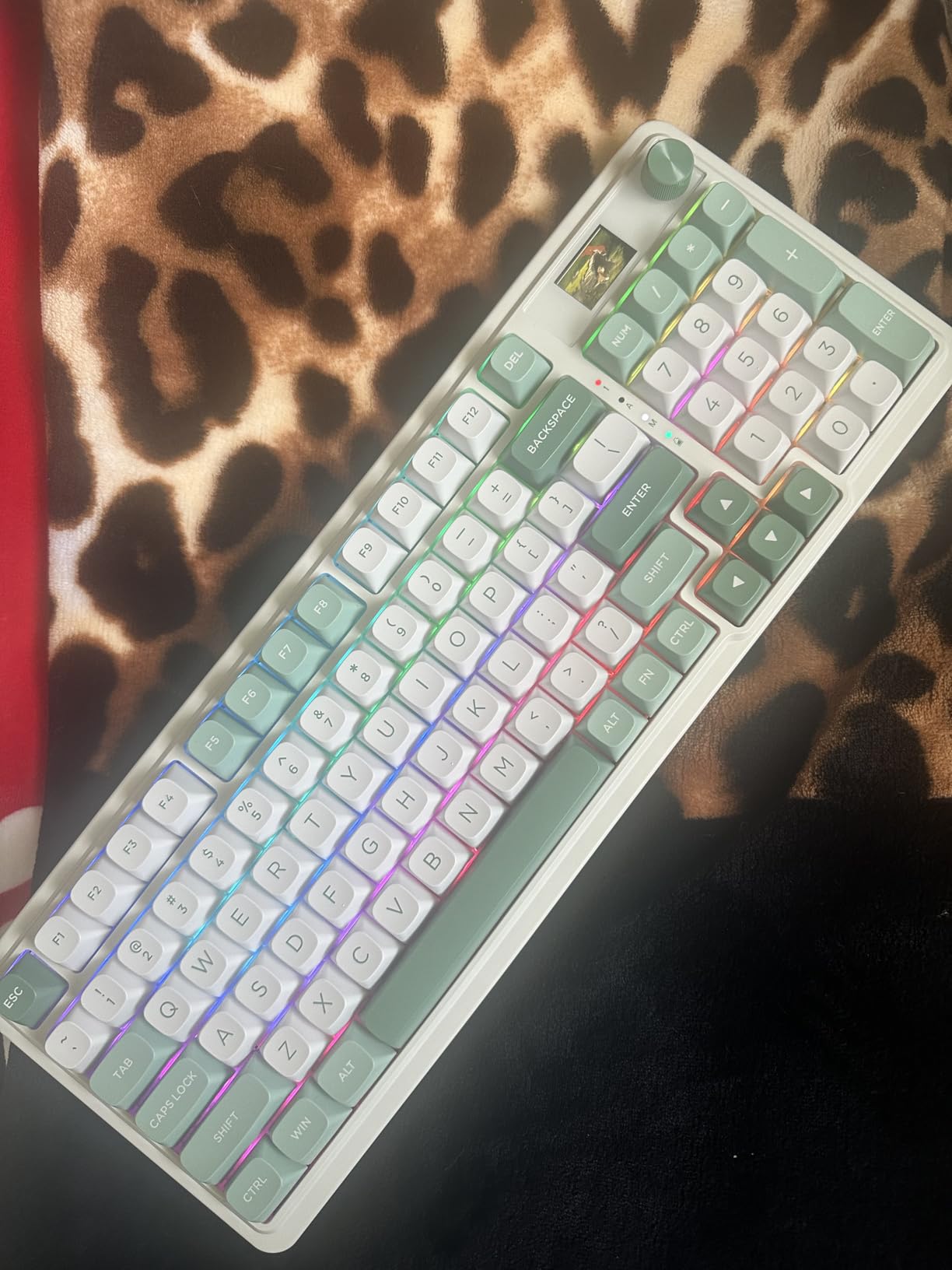 Redragon K719 PRO Wireless RGB Gasket Gaming Keyboard, Dye-Sub Anime Keycap, Easy-Control LED Info Display, 0-Delay Tri-Mode, Cushioned 5-Layer Noise Dampening for Creamy Thocky Sound, 95% Layout customer photo 1