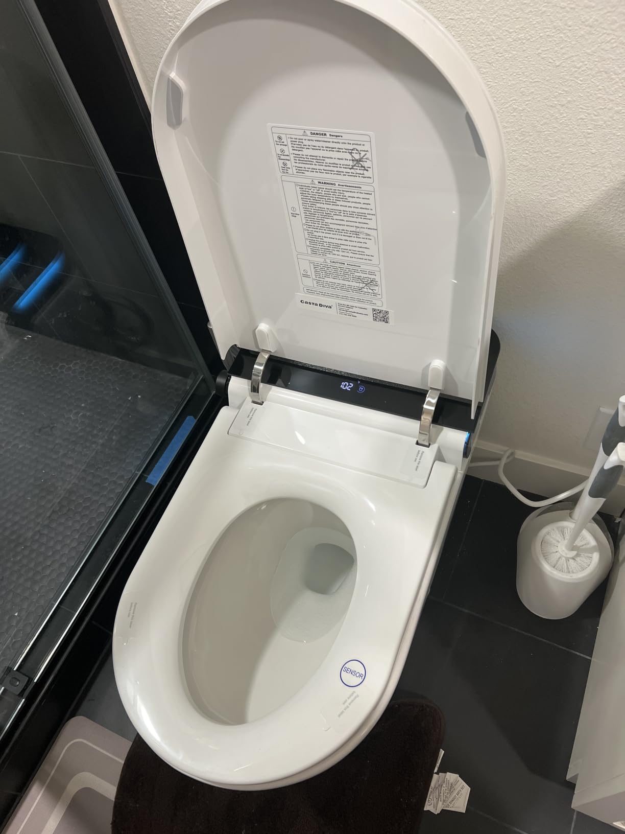 Casta Diva Smart Toilet with Bidet Built in, Auto Open Close, Foot Sensor, 1000 MaP Auto Flushing, ADA Comfort Height, Artistic Lighting, Smart Heated Seat, Foam Dispenser, Tank Built in (CD-U010Max) customer photo 1
