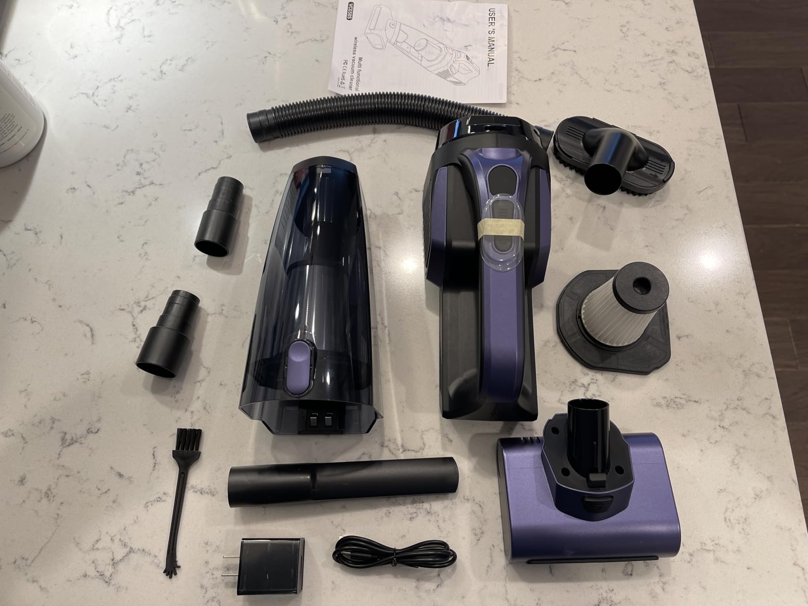 Pet Hair Handheld Vacuum Cordless: 20000PA Rechargeable Car Vacuum Cleaner | High Power Vacuum with Motorized Brush and LED Light, Hand Vacuum Cleaner with Reusable Filter for Car, Home, Office & Pet customer photo 2