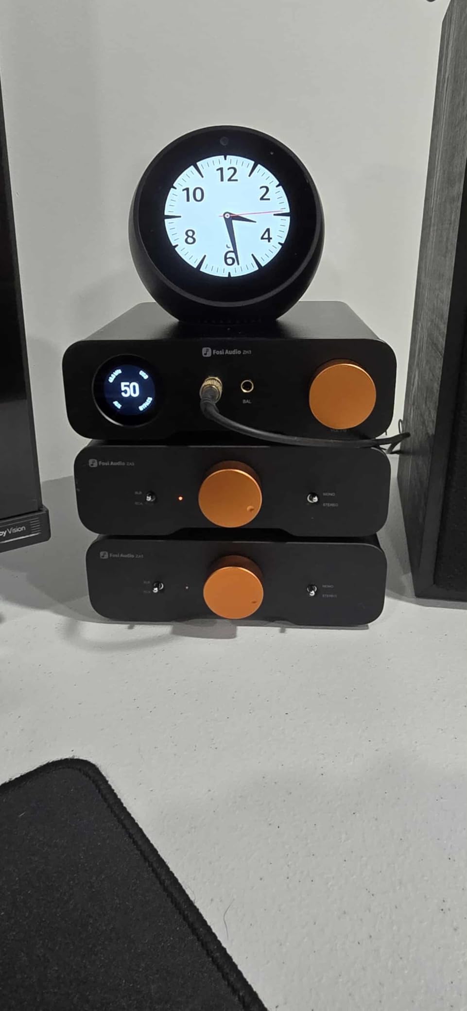 Fosi Audio ZH3 DAC Headphone Amp, Fully Balanced Preamp with AKM4493SEQ XMOS XU316 PCM 768kHz for Amplifiers, USB/Optical/COAX/RCA/12V Trigger Input, XLR/RCA/4.4mm/6.35mm Output with Remote customer photo 1