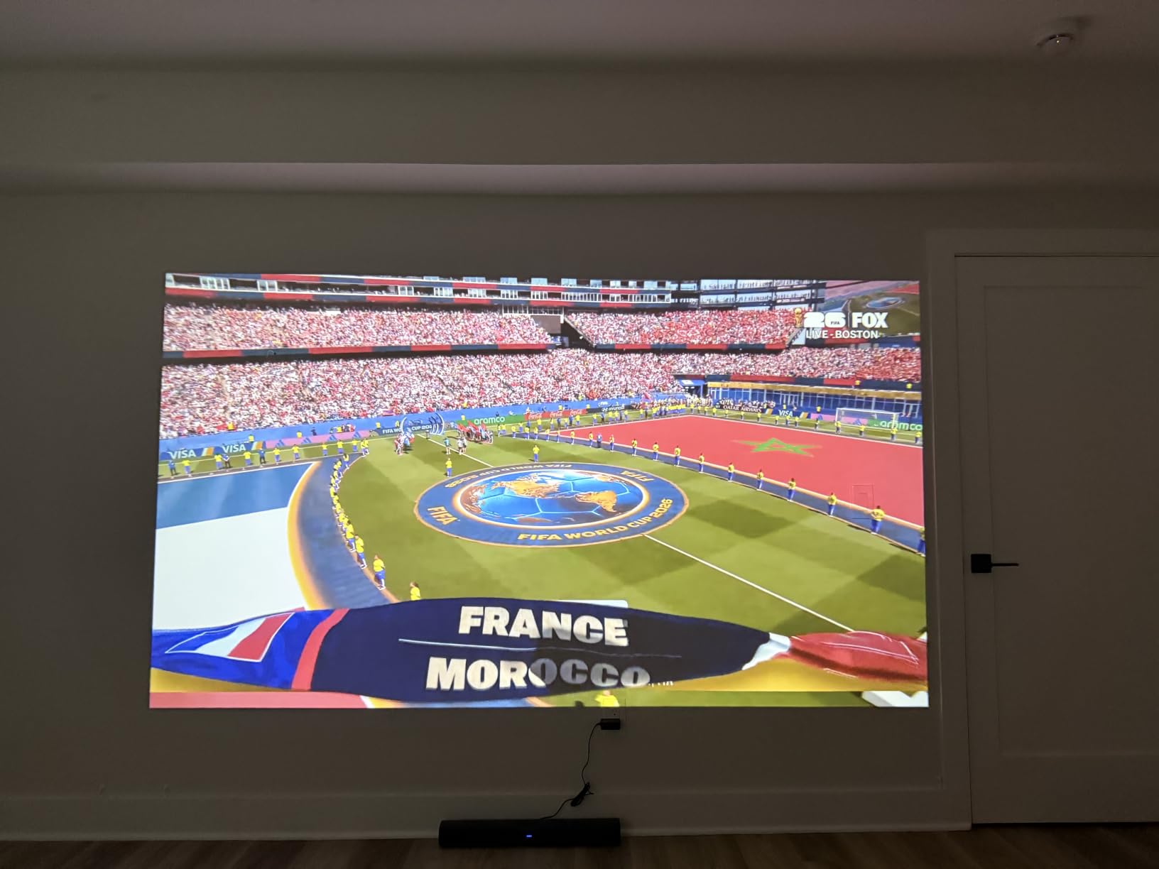 HAPPRUN 1500 ANSI Lumens Outdoor Projector with Official Google TV customer photo 2