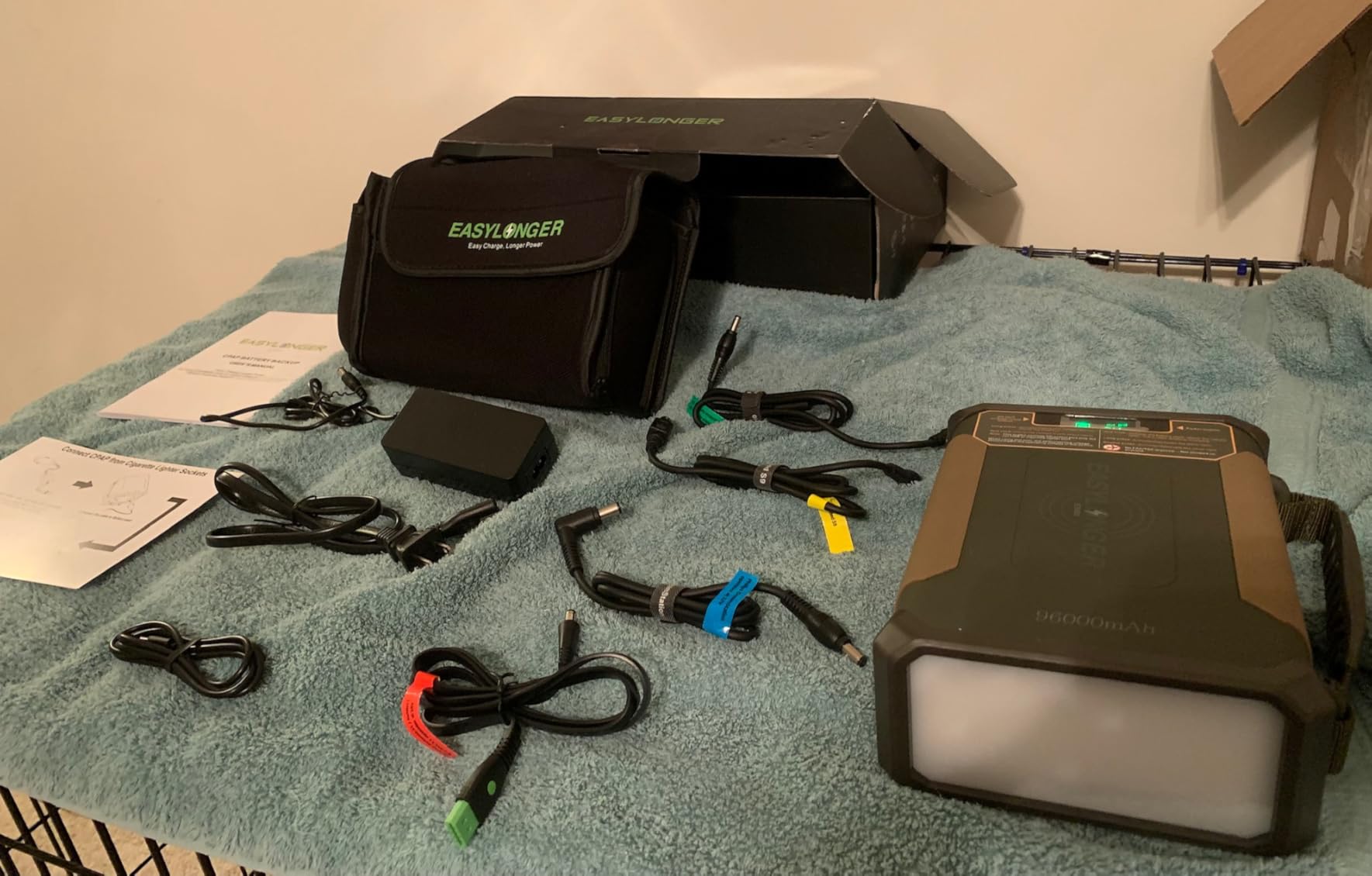 EASYLONGER CPAP Battery Backup ES960 PRO, 297.6Wh LiFePO4 Battery Pack | 3-Night CPAP Power, Compatible with AirSense 11/10, AirMini DreamStation /2, Luna TravelPAP, Camping, RV & Emergency Use customer photo 2