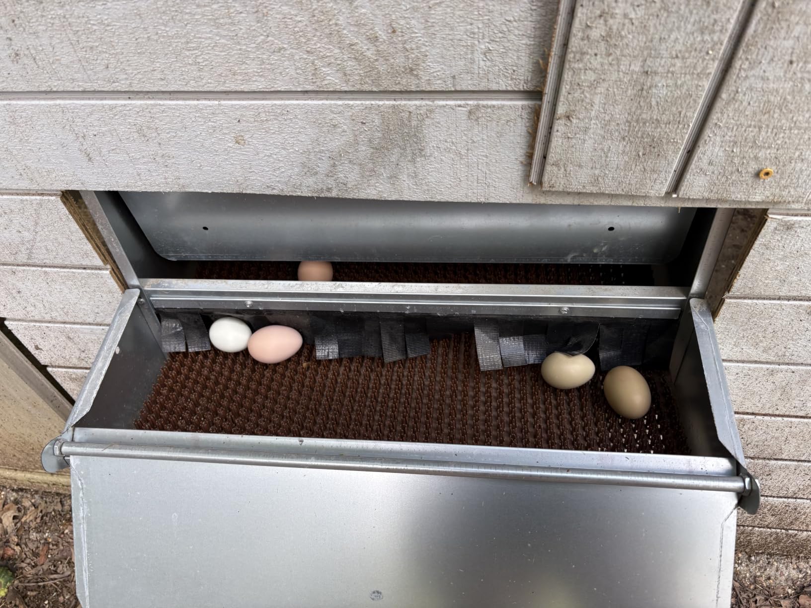 Redants Chicken Nesting Box, Metal Chicken Laying Box with Roll Away Egg Collection, Reversible Wall Mountable Chicken Coop Nesting Boxes for Hens, Ducks, Waterproof, 24