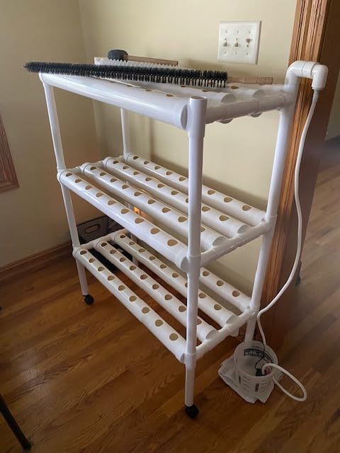 SPECILITE 3-Tier 108 Plant Sites Hydroponics Growing System with Wheels | Food-Grade PVC-U Pipes Gardening Kit for Leafy Vegetables, Lettuce, Herbs, with Water Pump, Indoor, Outdoor customer photo 2