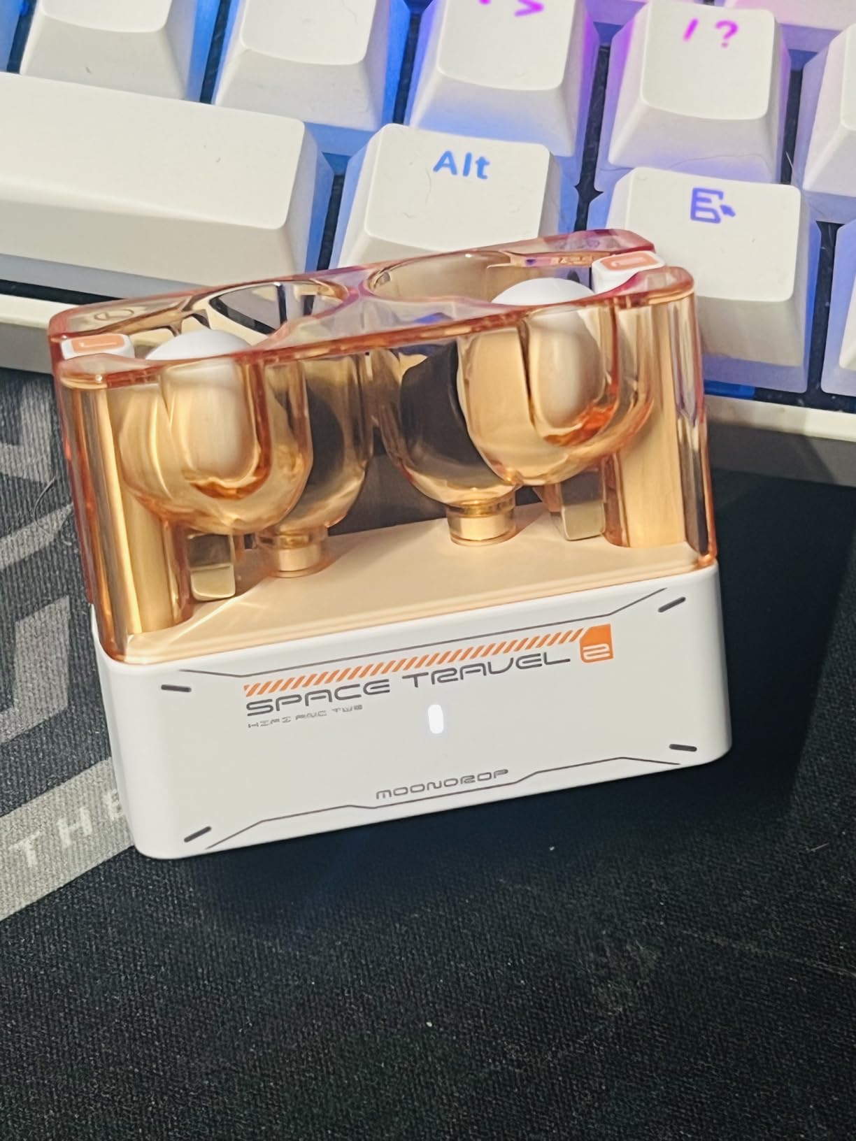 Moondrop Space Travel 2 HiFi Noise-Canceling TWS Wireless Earphone Bluetooth 6.0 ANC Low-Latency Game Mode SBC/AAC (White) customer photo 2