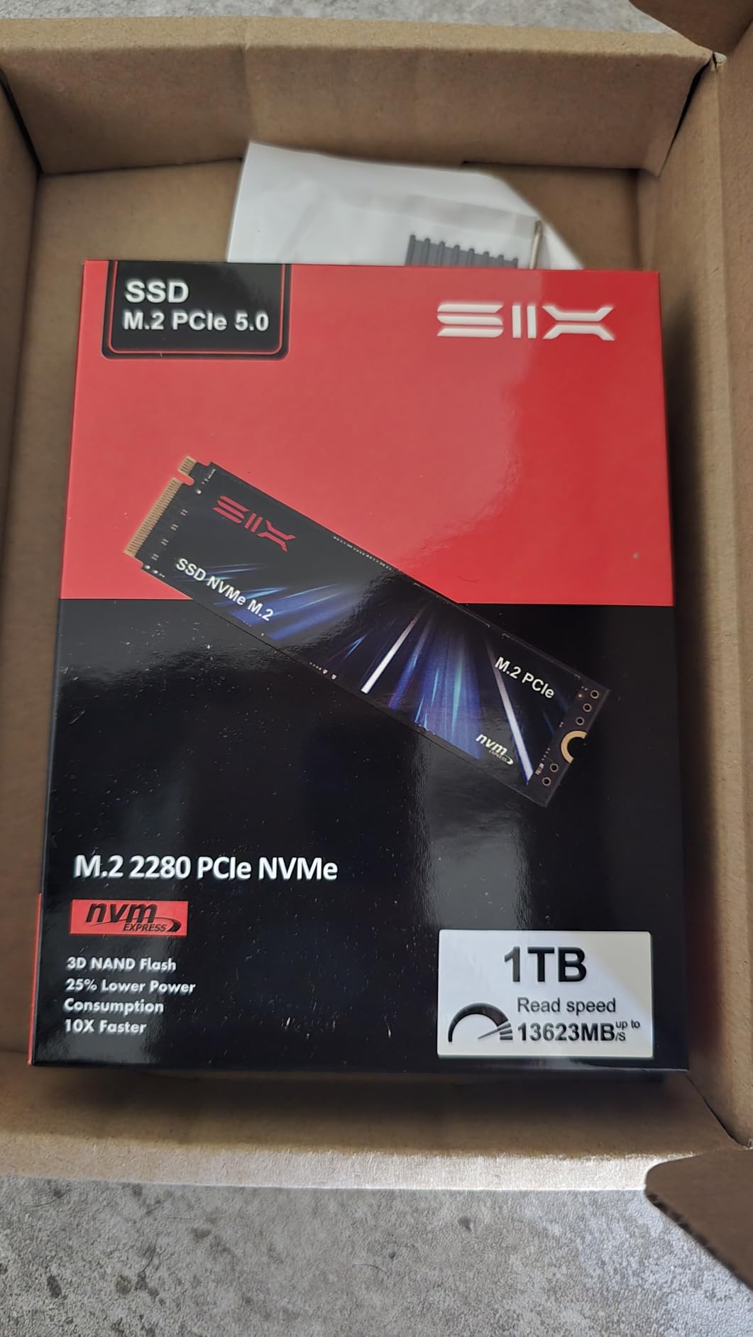 SIX NVME M.2 SSD 1TB - PCIe gen 5.0x4 X15000 M.2 2280, Seq. Speed Up to 14,300MB/s with Heatsink customer photo 1