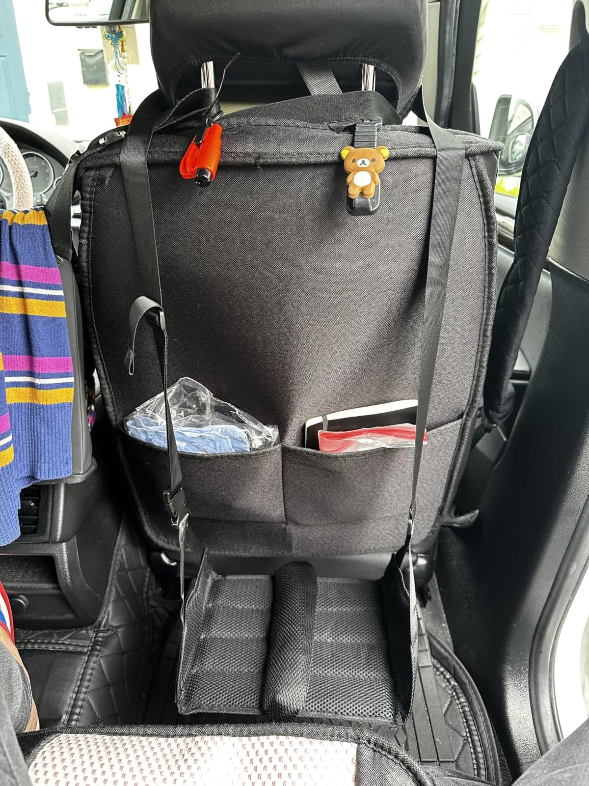 No Collapse Airplane Foot Hammock with Cylindrical Partition, 1 PCS | Adjustable Strap. Sturdy Bamboo Base Prevents Foot Drop and Fatigue. Breathable Honeycomb Keeps Feet Dry. customer photo 2