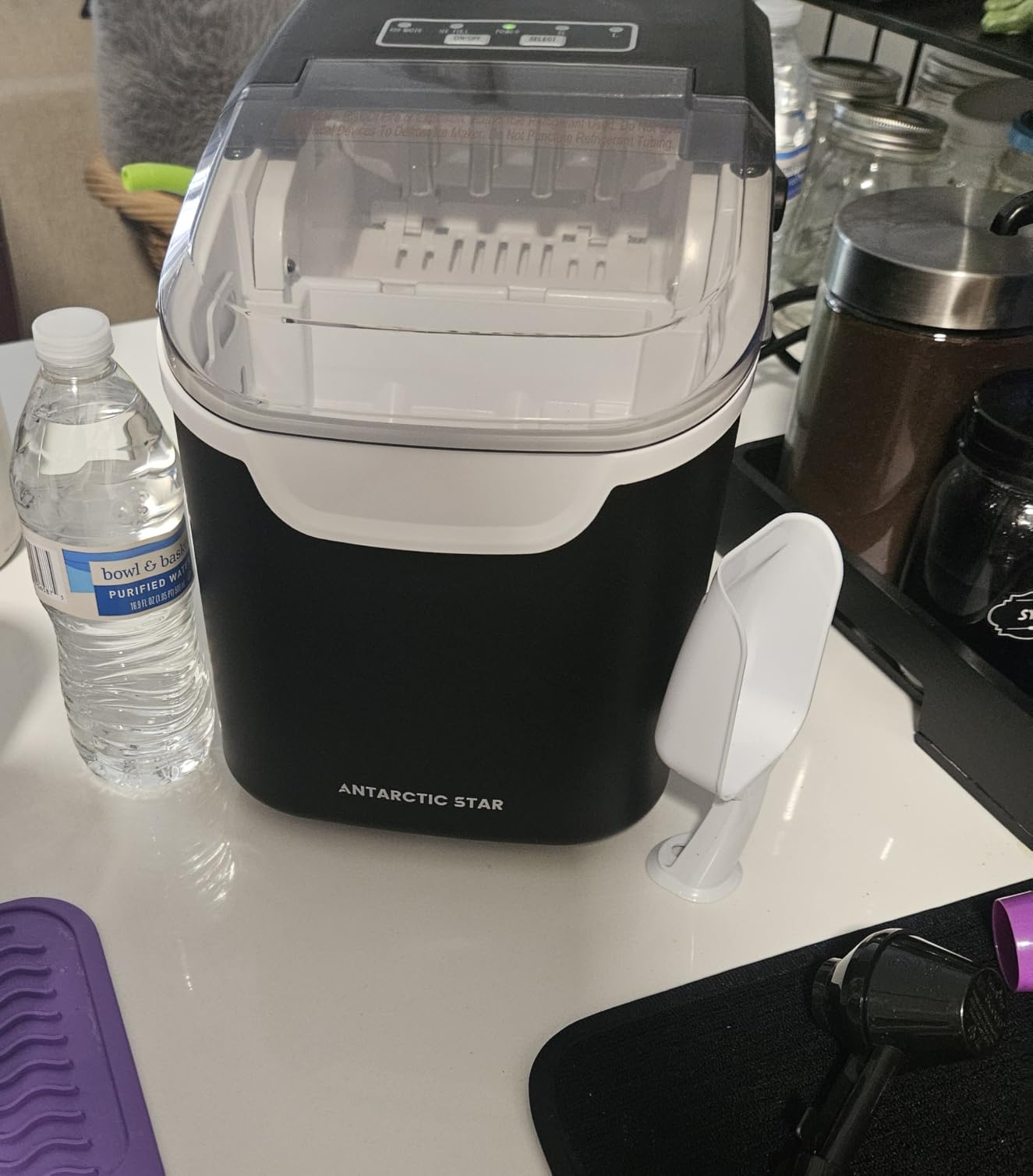 Antarctic Star Nugget Ice Maker Countertop - 44LB/Day, Self-Cleaning Portable Ice Machine with LED Display, 10-15 Minute Fast Ice Making for Home/Office/Bar customer photo 2