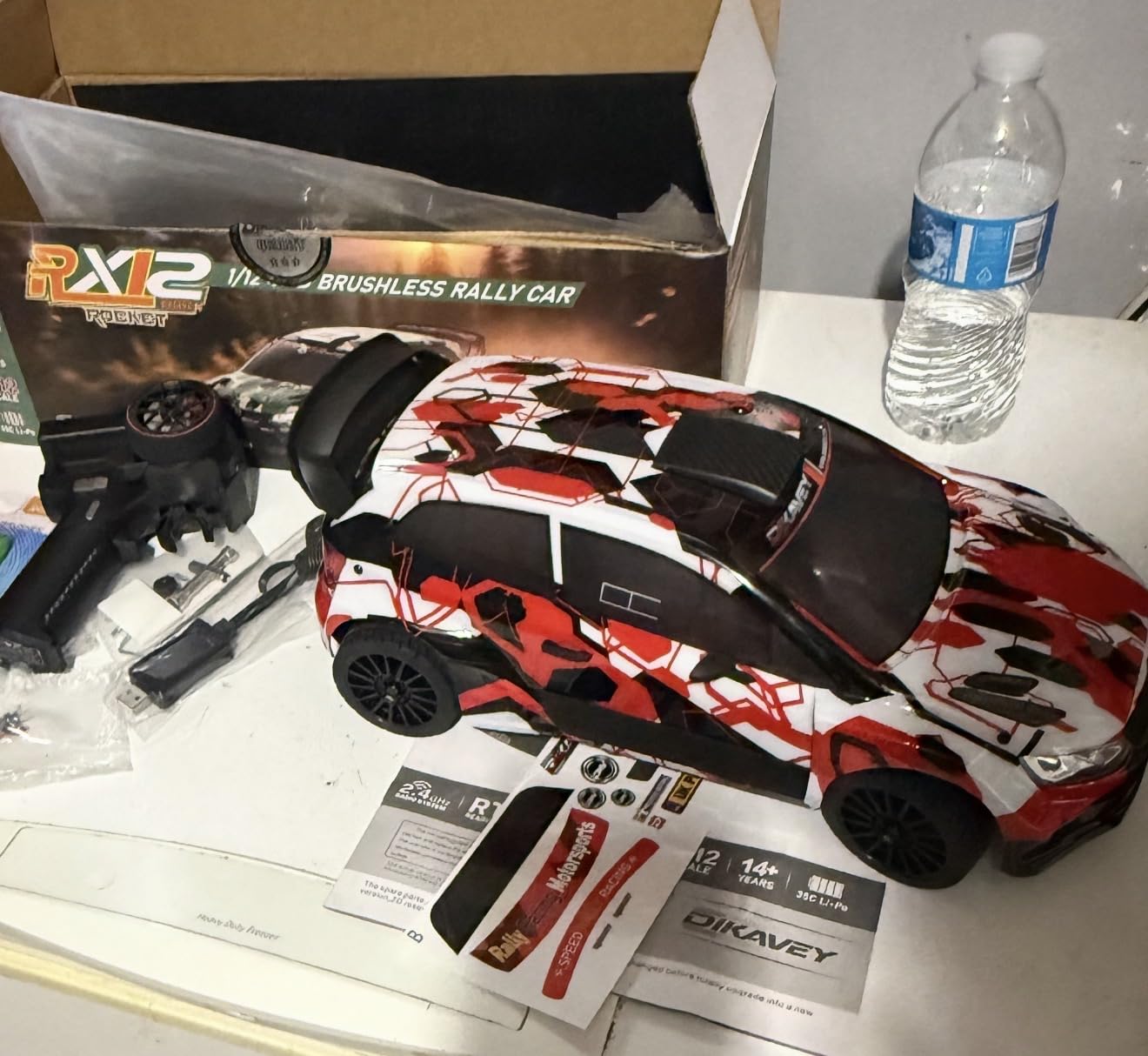 1:12 RC Rally Car Fast Max 50 MPH,Drift Car with Gyro 4X4,Brushless Fast RC Cars with 3S 2200 mAh Battery,1/12 Remote Control Cars for Adults for 4WD,for Racetrack & Mud-Red customer photo 2