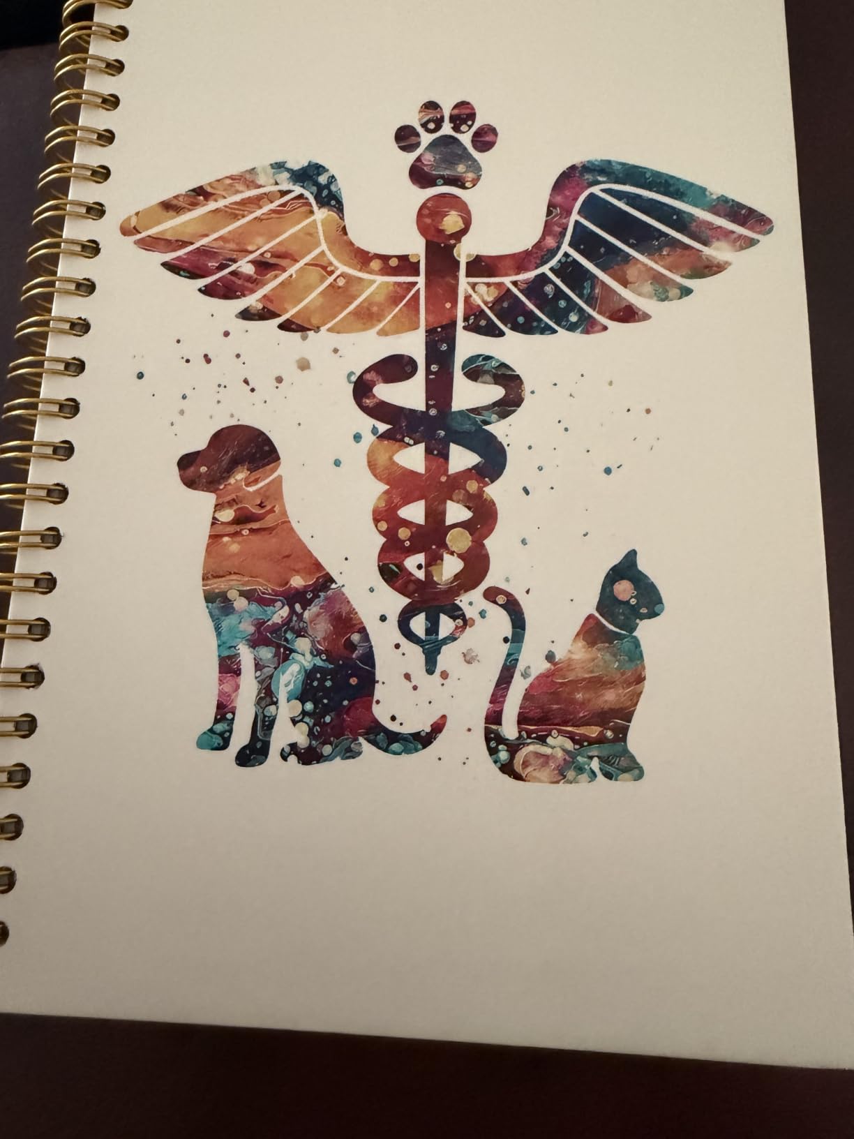 Dog Cat Veterinarian Medical Spiral Notebook, Veterinarian Gifts for Women Men Journal, Vet Tech Med Assistant Gifts Notebook Journal, Vet Medical Office Supplies, 5.5x8.3 Inch customer photo 2