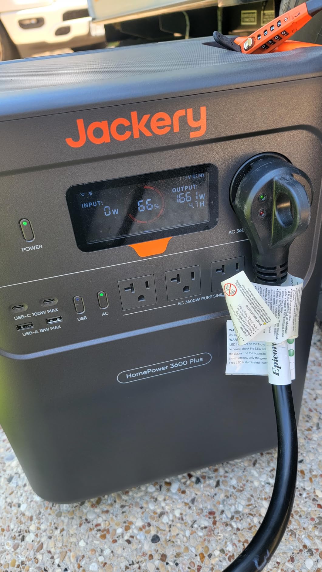 Jackery HomePower 3600 Plus Portable Power Station, 3600W AC Output, 3584Wh LFP Solar Generator, Expandable up to 21kWh, Essential Home Backup for Home Use, Emergencies, RV (Solar Panel Optional) customer photo 1