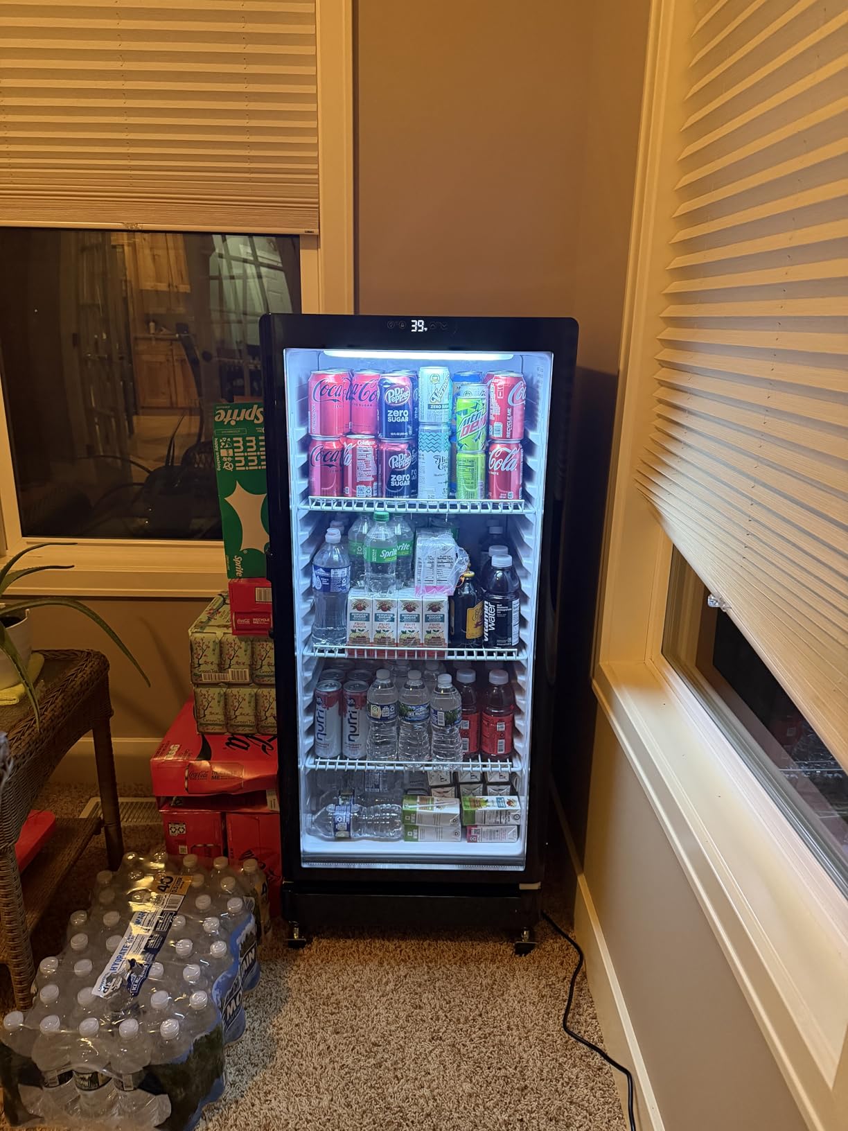 8.5 Cu.Ft Commercial Display Fridge with Glass Door | Double-Tempered Glass, Locking Key & LED, Outdoor/Indoor Versatile, Bar/Office/Restaurant, Spacious Storage, Energy Saving customer photo 1