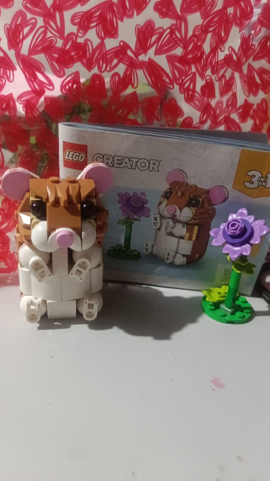 LEGO Creator 3 in 1 Cute Hamster with a Flower Building Toy for Girls & Boys, Ages 7+ - Kids Build a Hamster, Hedgehog or Eagle Animal Figure - Gift Idea for Birthdays - 31376 customer photo 1