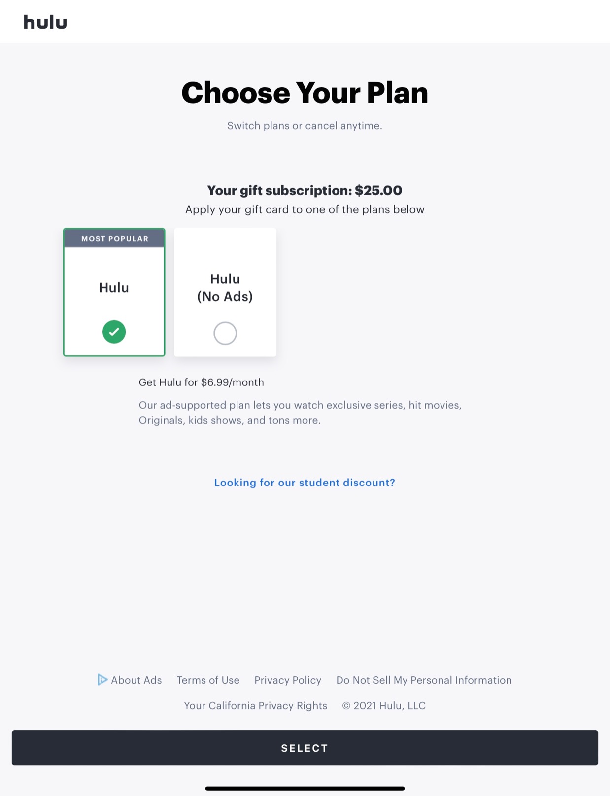 Hulu eGift Card | Digital Delivery customer photo 2