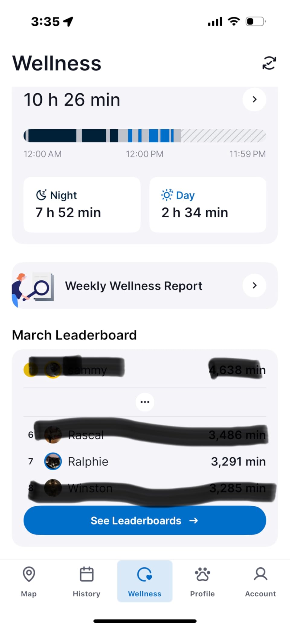 Tractive Smart Cat GPS Tracker with Free 6 Month Subscription | Real-Time Location & Wellness Monitoring for Cats 6.5 lbs+ | Territory & Location History | Up to 5-Day Battery (Dark Blue) customer photo 2