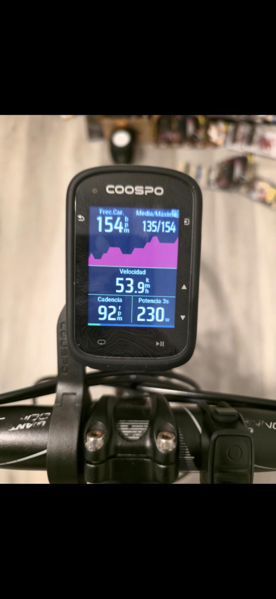 COOSPO Color Touchscreen GPS Bike Computer CS600, Wireless IPX7 Waterproof Cycling GPS Speedometer with Bluetooth/ANT+, Backlight Route Navigation, Support Bike Radar & 36H Battery Life customer photo 1